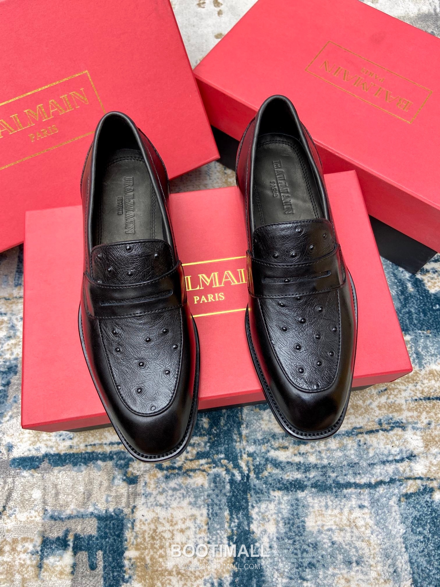 Balmain Calfskin Dress Derby Calfskin Leather Black Dress Shoes 발망 송아지가죽 드레스 더비 송아지가죽 블랙 드레스 슈즈 1