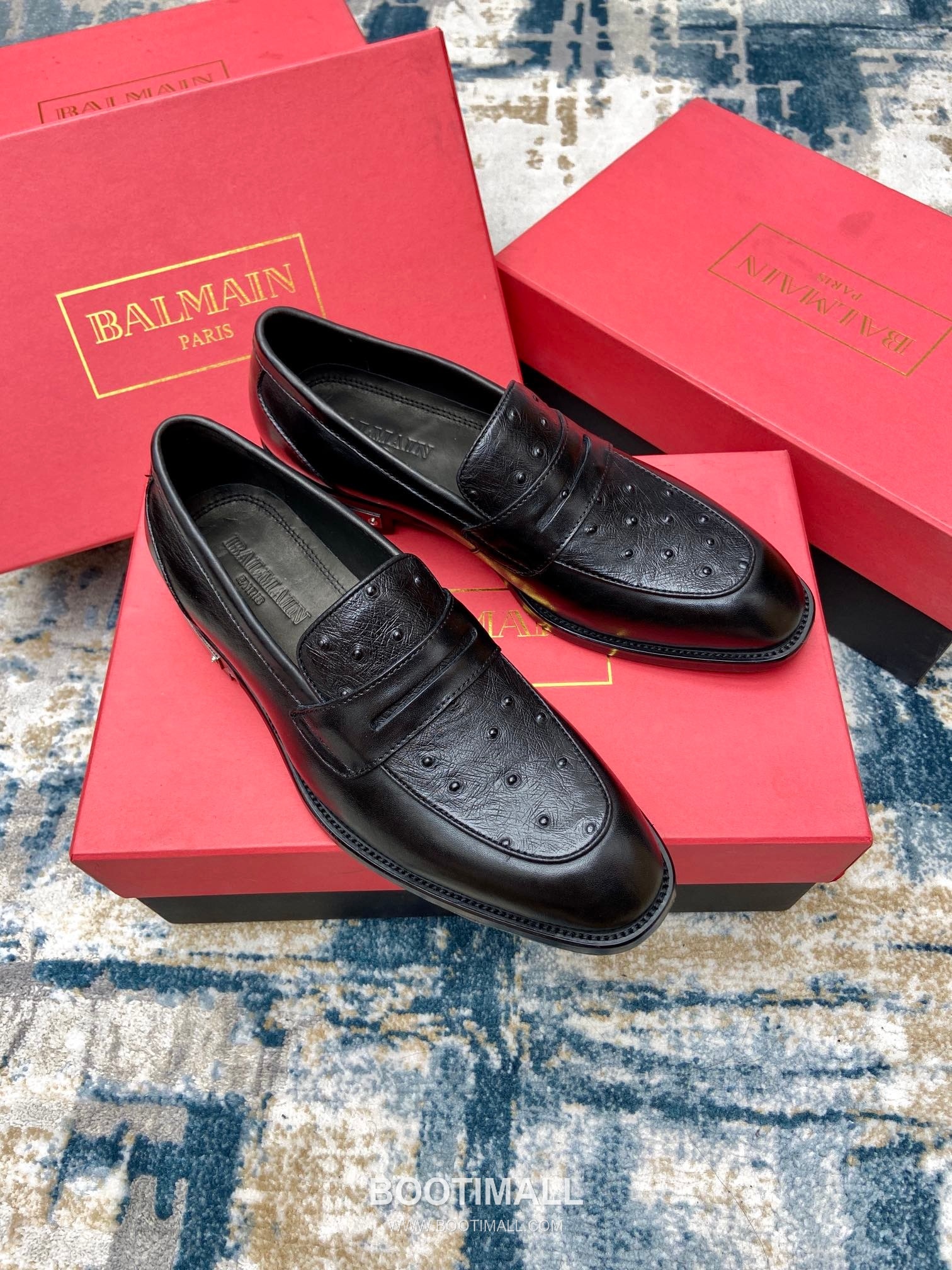 Balmain Calfskin Dress Derby Calfskin Leather Black Dress Shoes 발망 송아지가죽 드레스 더비 송아지가죽 블랙 드레스 슈즈 3