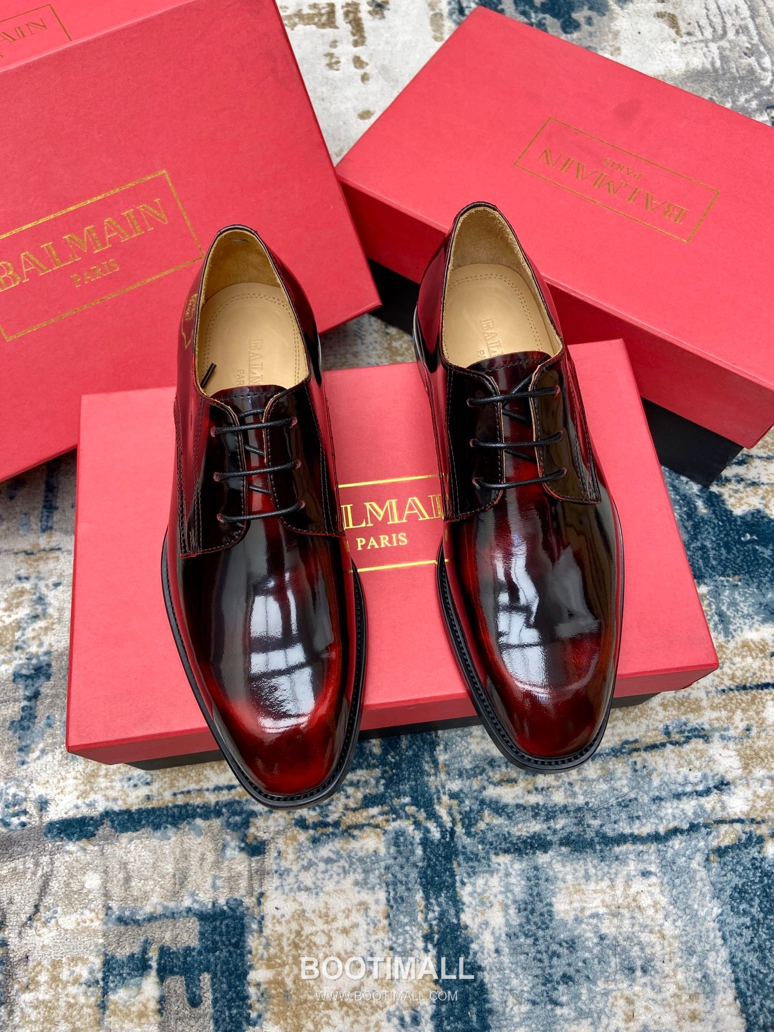 Balmain Calfskin Dress Derby Calfskin Leather Black Dress Shoes 발망 송아지가죽 드레스 더비 송아지가죽 블랙 드레스 슈즈 1