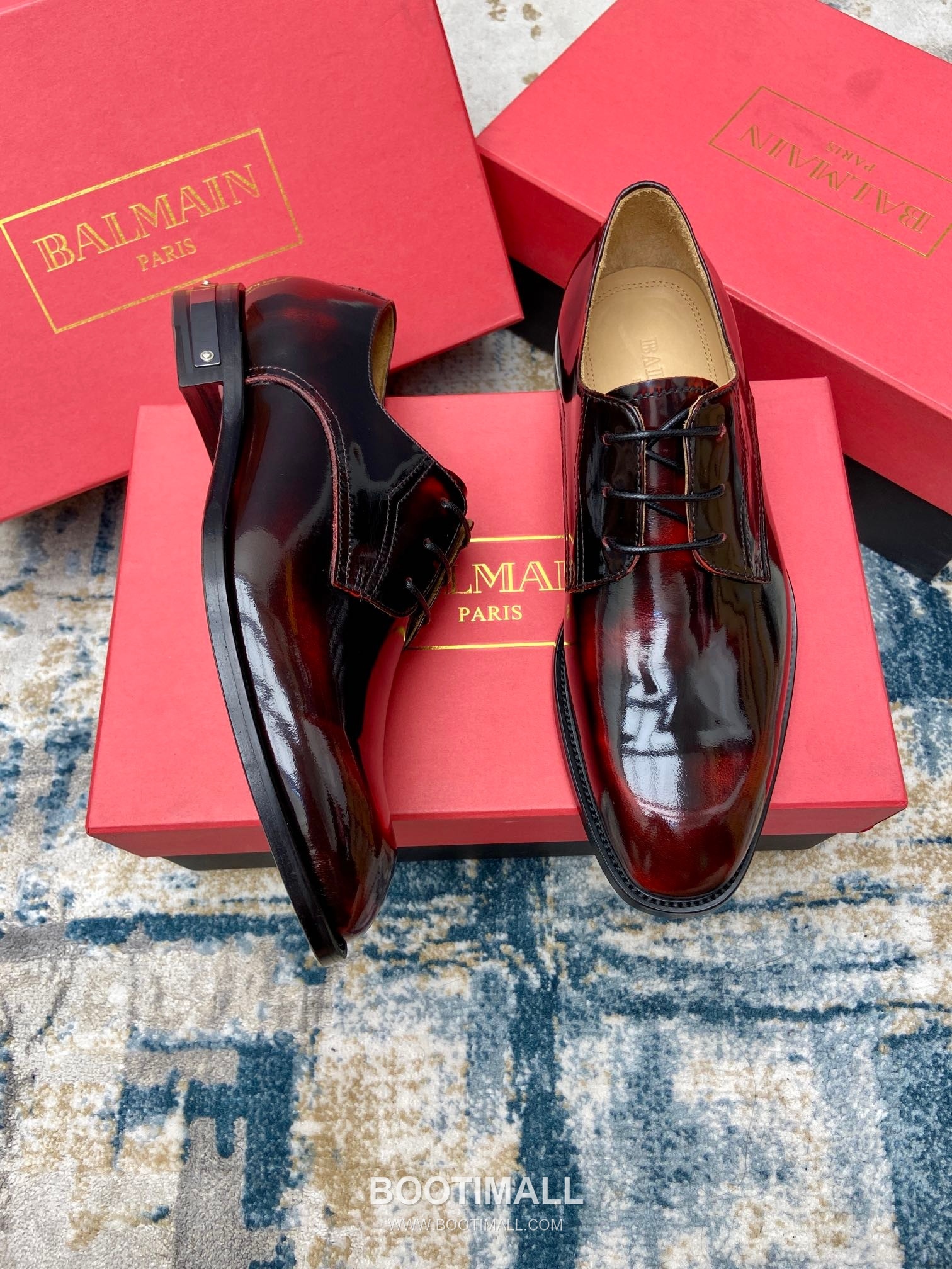 Balmain Calfskin Dress Derby Calfskin Leather Black Dress Shoes 발망 송아지가죽 드레스 더비 송아지가죽 블랙 드레스 슈즈 2