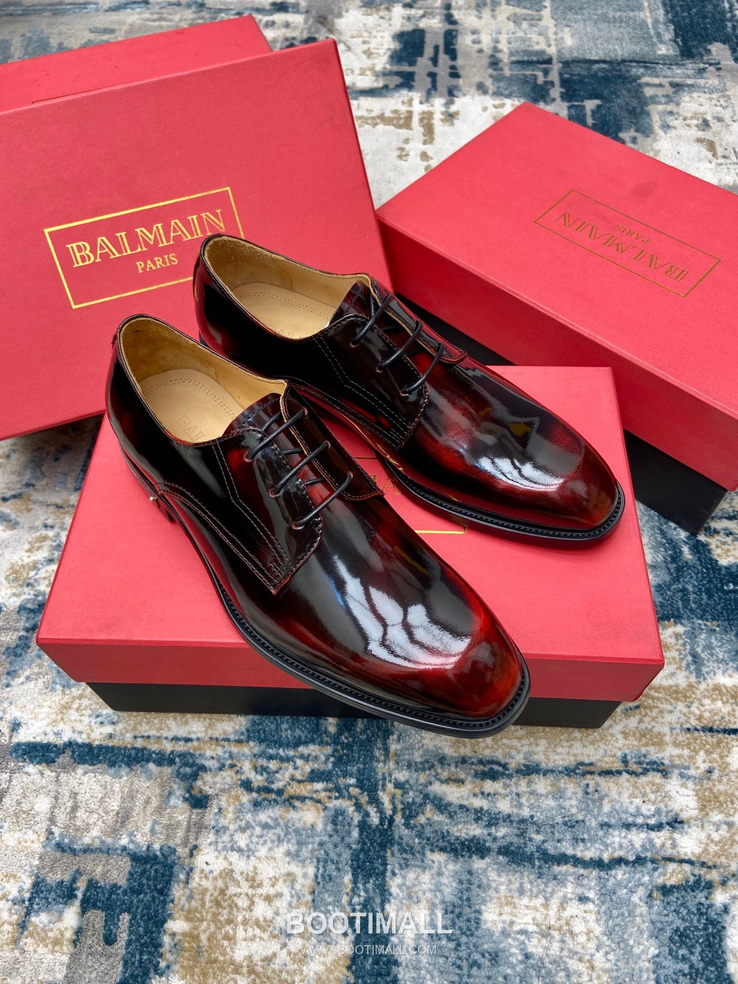 Balmain Calfskin Dress Derby Calfskin Leather Black Dress Shoes 발망 송아지가죽 드레스 더비 송아지가죽 블랙 드레스 슈즈 3