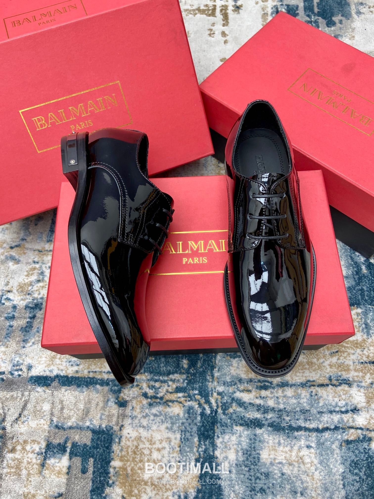 Balmain Calfskin Dress Derby Calfskin Leather Black Dress Shoes 발망 송아지가죽 드레스 더비 송아지가죽 블랙 드레스 슈즈 2