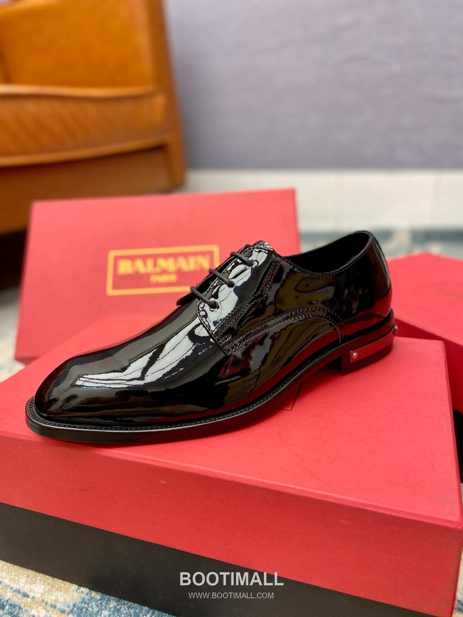 Balmain Calfskin Dress Derby Calfskin Leather Black Dress Shoes 발망 송아지가죽 드레스 더비 송아지가죽 블랙 드레스 슈즈 5