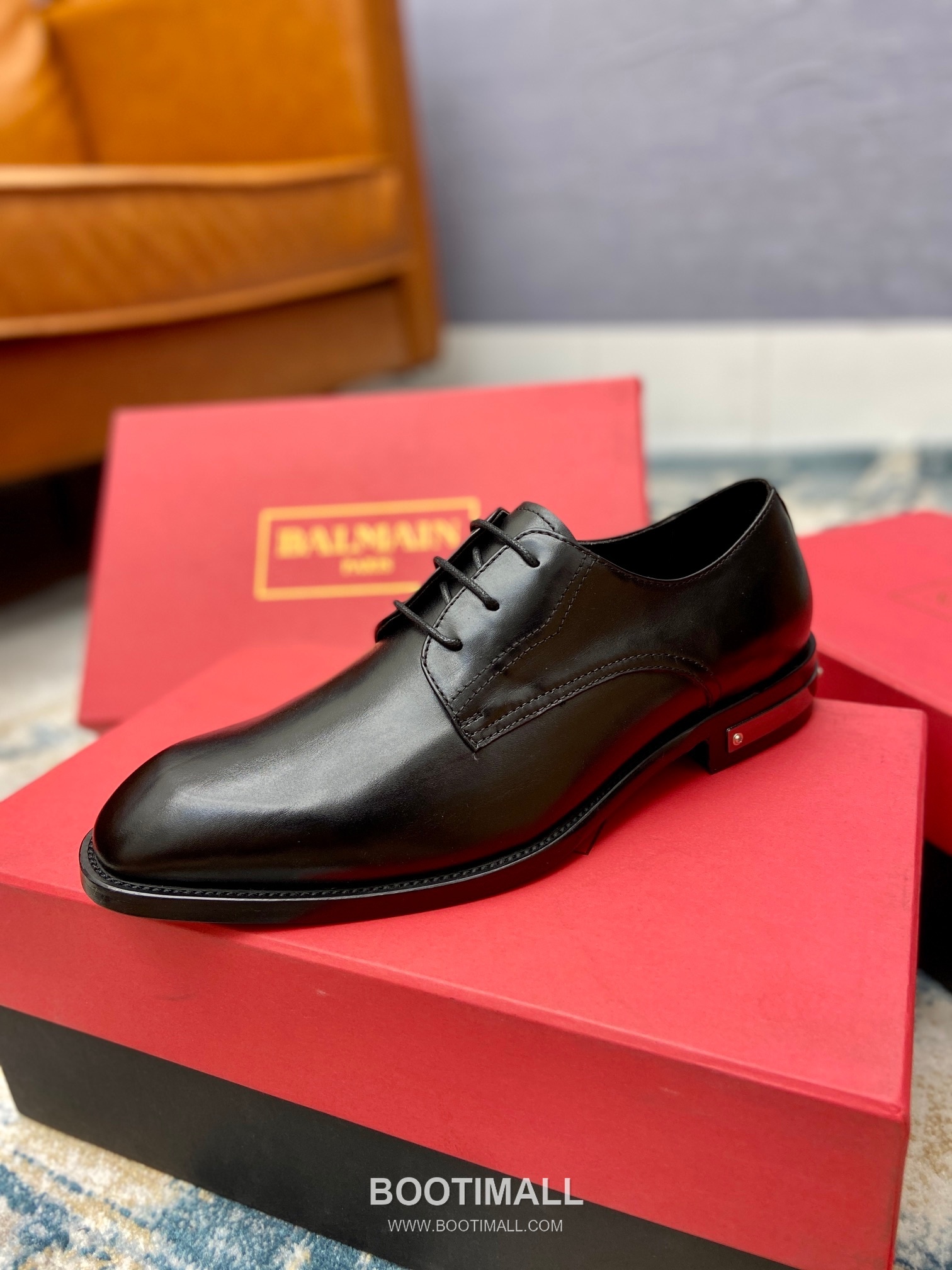 Balmain Calfskin Dress Derby Calfskin Leather Black Dress Shoes 발망 송아지가죽 드레스 더비 송아지가죽 블랙 드레스 슈즈 5