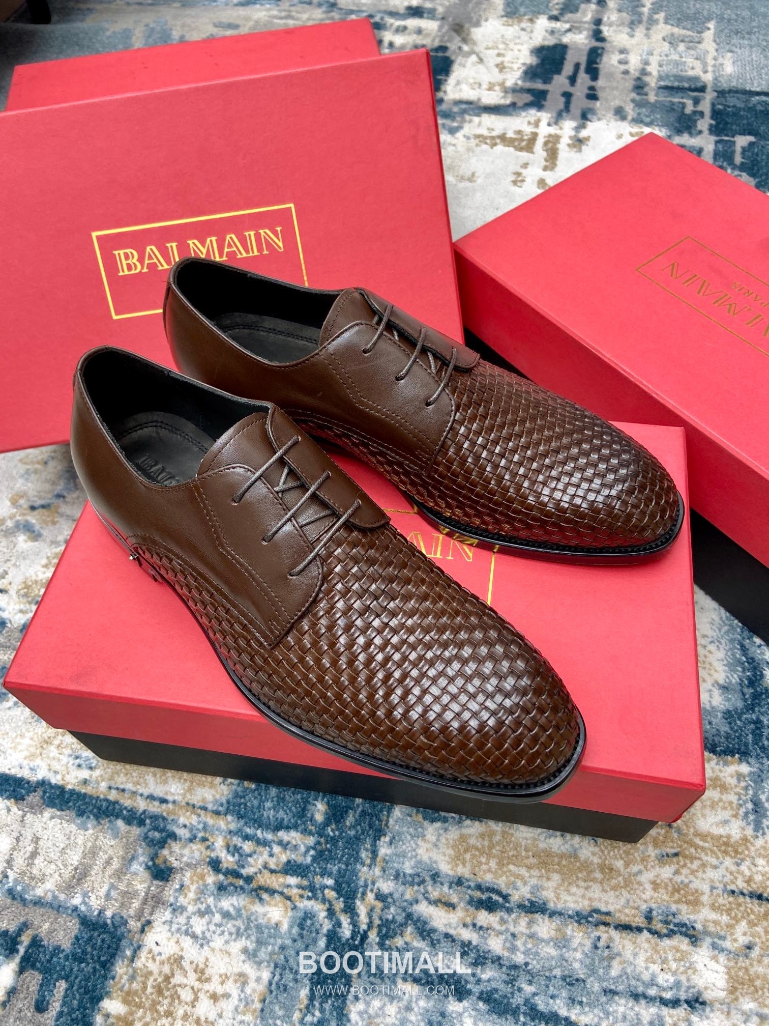 Balmain Calfskin Dress Derby Calfskin Leather Black Dress Shoes 발망 송아지가죽 드레스 더비 송아지가죽 블랙 드레스 슈즈 8