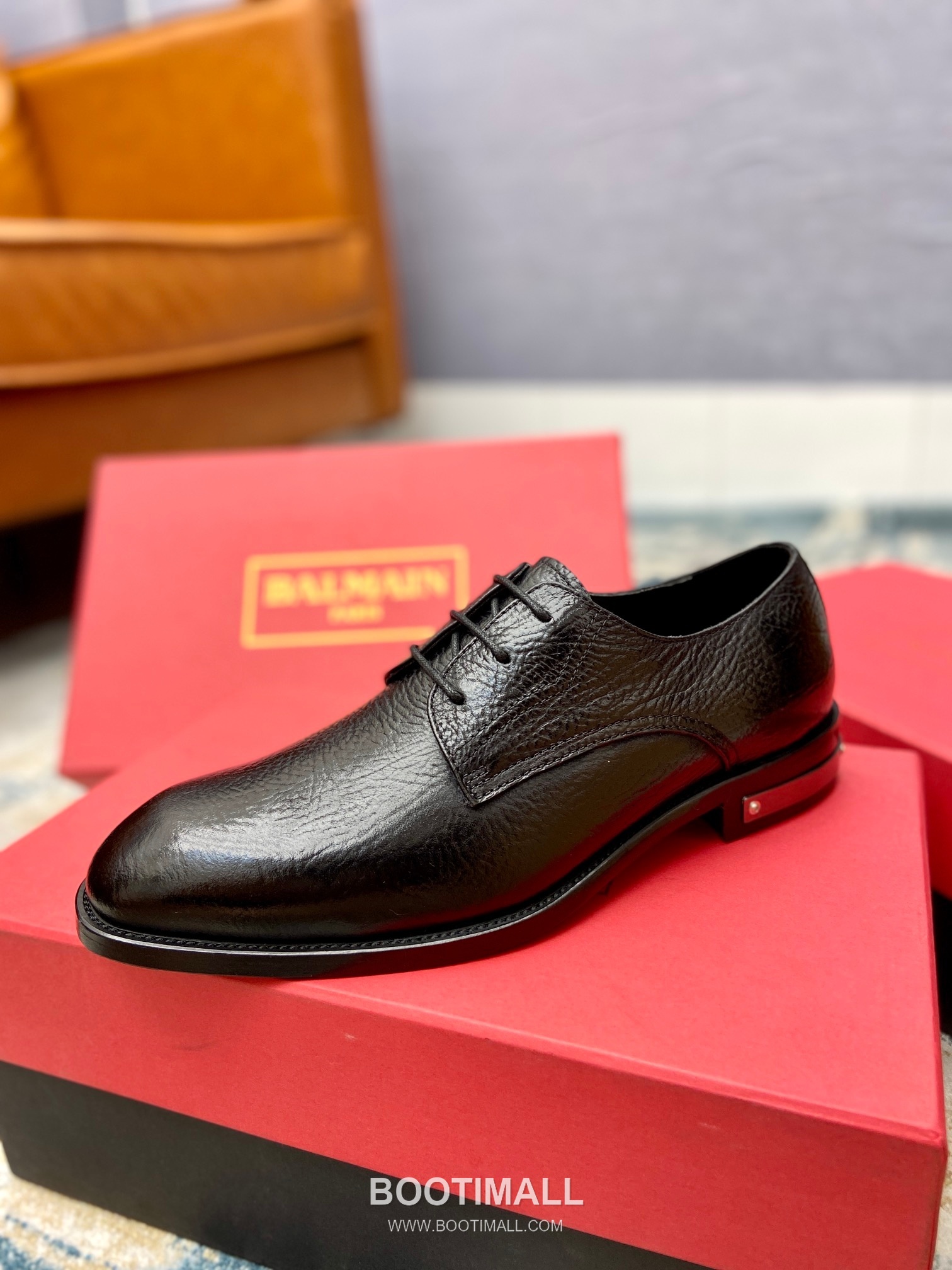 Balmain Calfskin Dress Derby Calfskin Leather Black Dress Shoes 발망 송아지가죽 드레스 더비 송아지가죽 블랙 드레스 슈즈 5