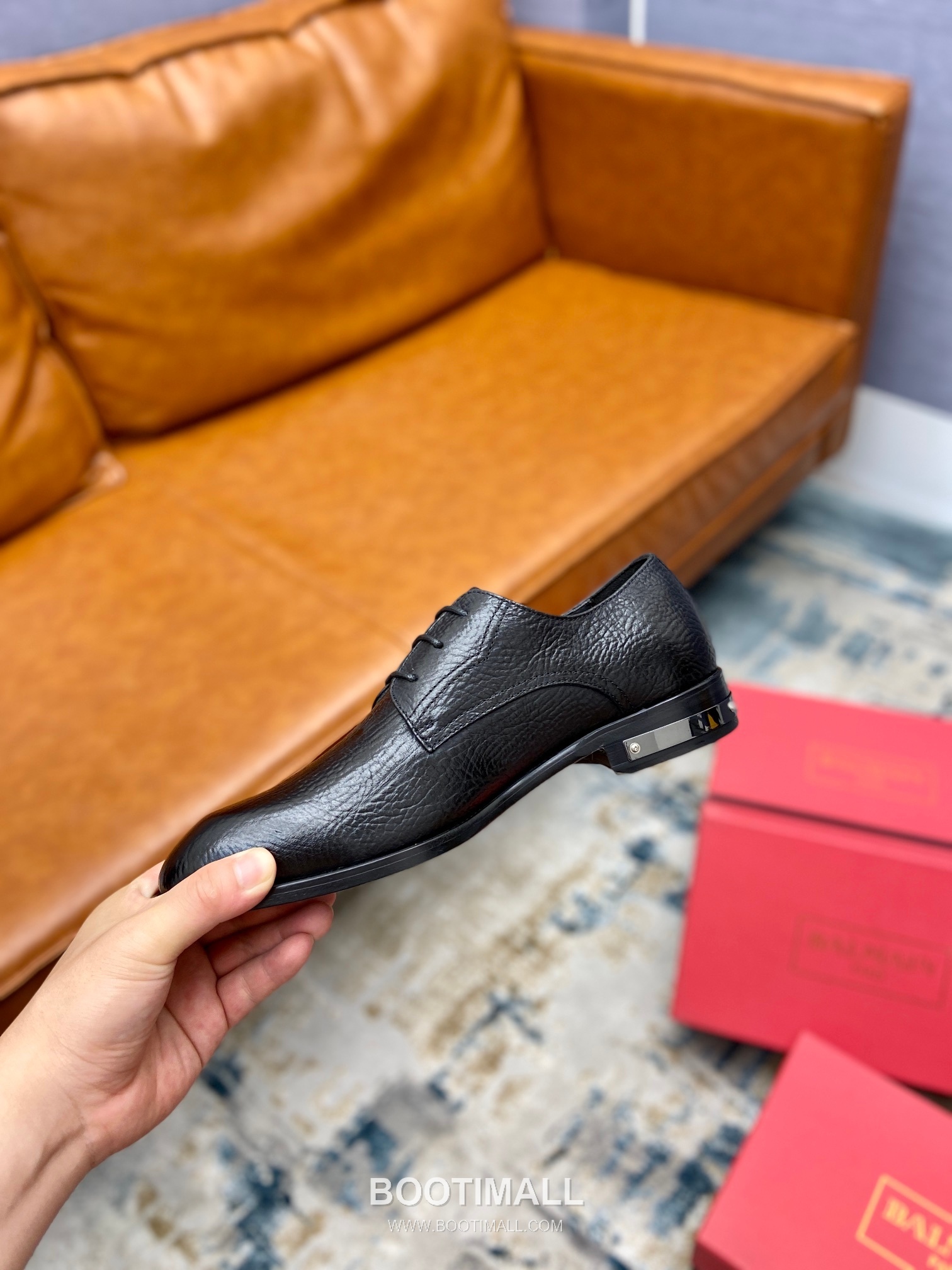 Balmain Calfskin Dress Derby Calfskin Leather Black Dress Shoes 발망 송아지가죽 드레스 더비 송아지가죽 블랙 드레스 슈즈 8