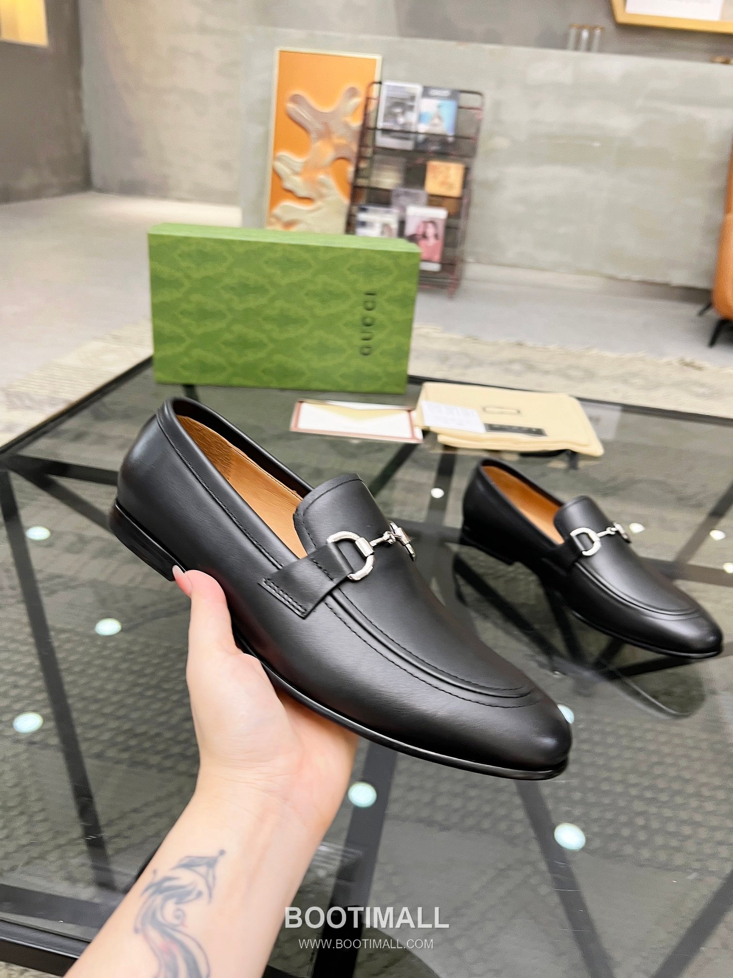 Gucci Italian Leather Derby Calfskin Leather Black Dress Shoes 구찌 이탈리안 레더 더비 소가죽 블랙 드레스 슈즈 4