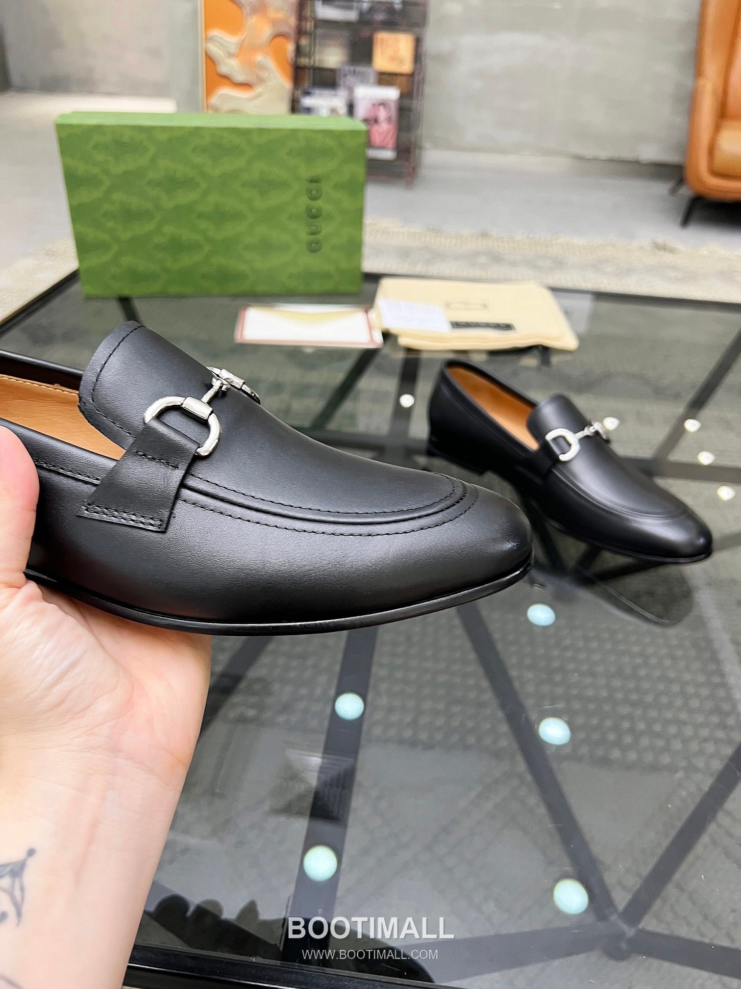 Gucci Italian Leather Derby Calfskin Leather Black Dress Shoes 구찌 이탈리안 레더 더비 소가죽 블랙 드레스 슈즈 6