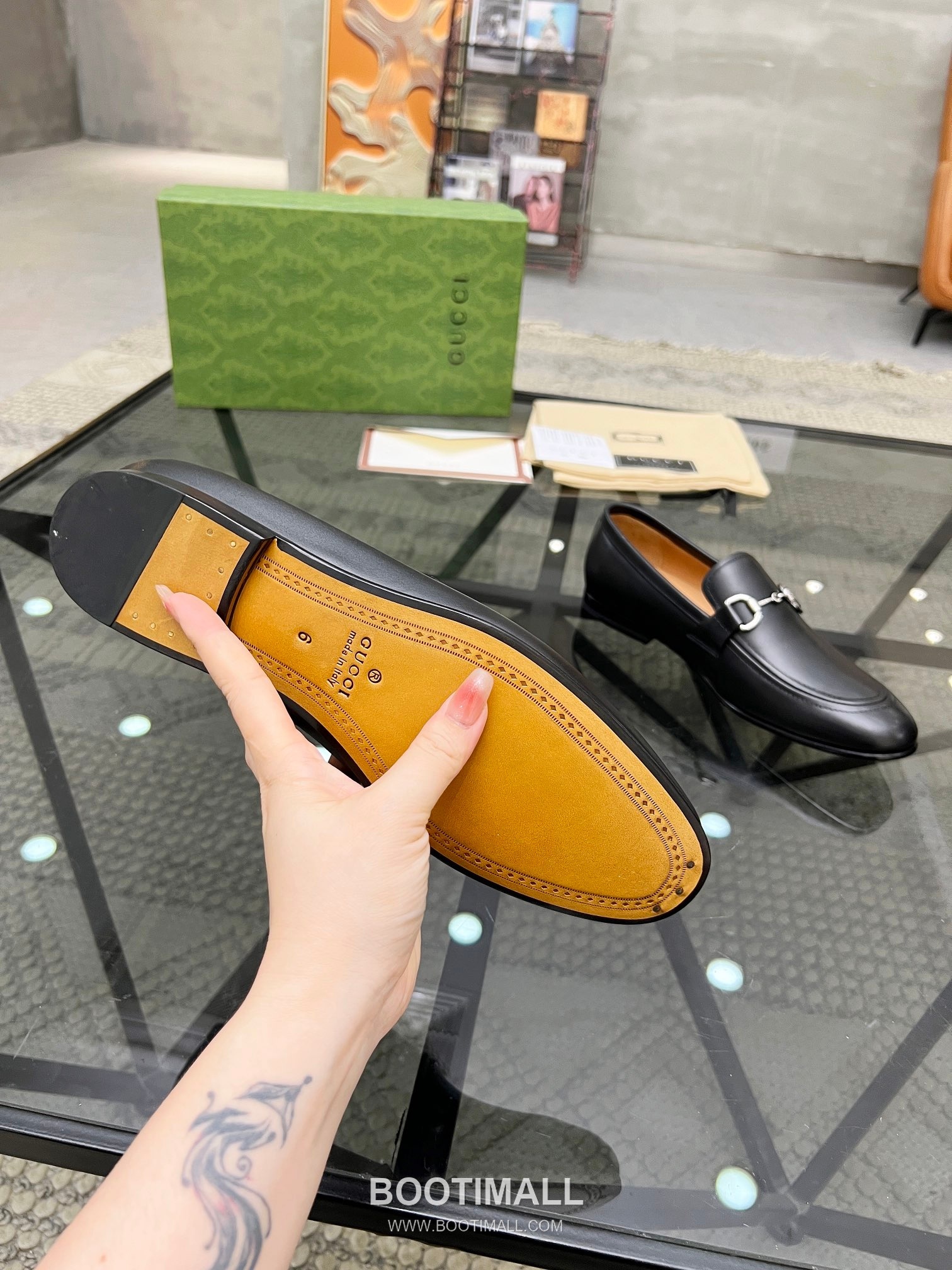 Gucci Italian Leather Derby Calfskin Leather Black Dress Shoes 구찌 이탈리안 레더 더비 소가죽 블랙 드레스 슈즈 9
