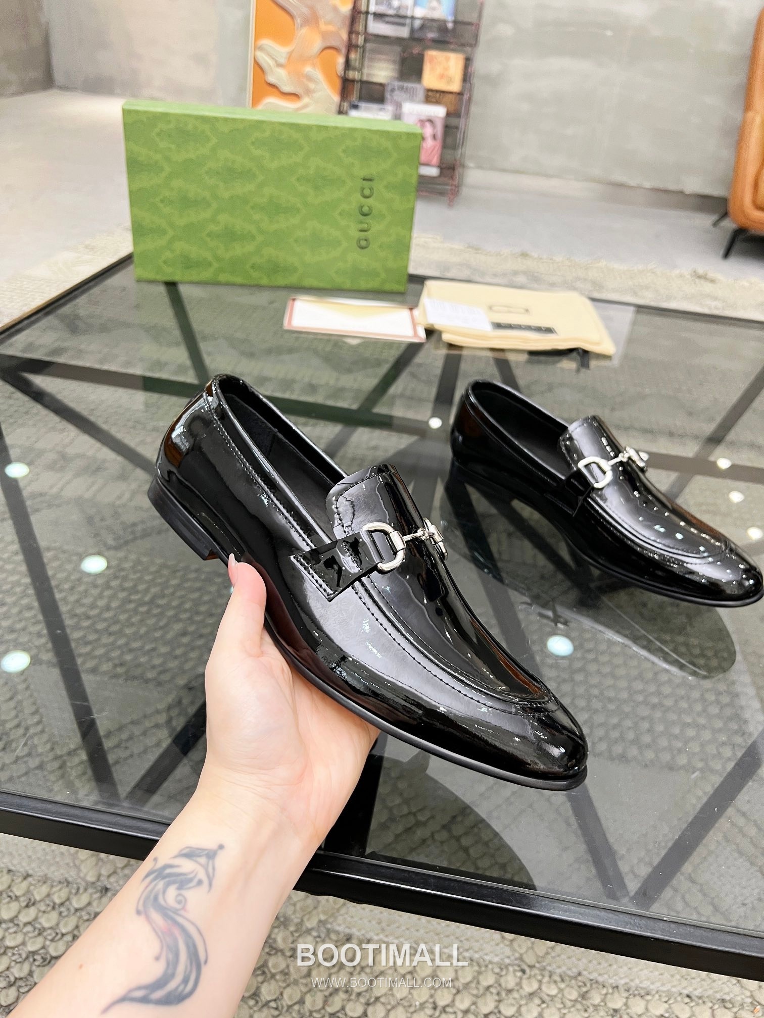 Gucci Italian Leather Derby Calfskin Leather Black Dress Shoes 구찌 이탈리안 레더 더비 소가죽 블랙 드레스 슈즈 4
