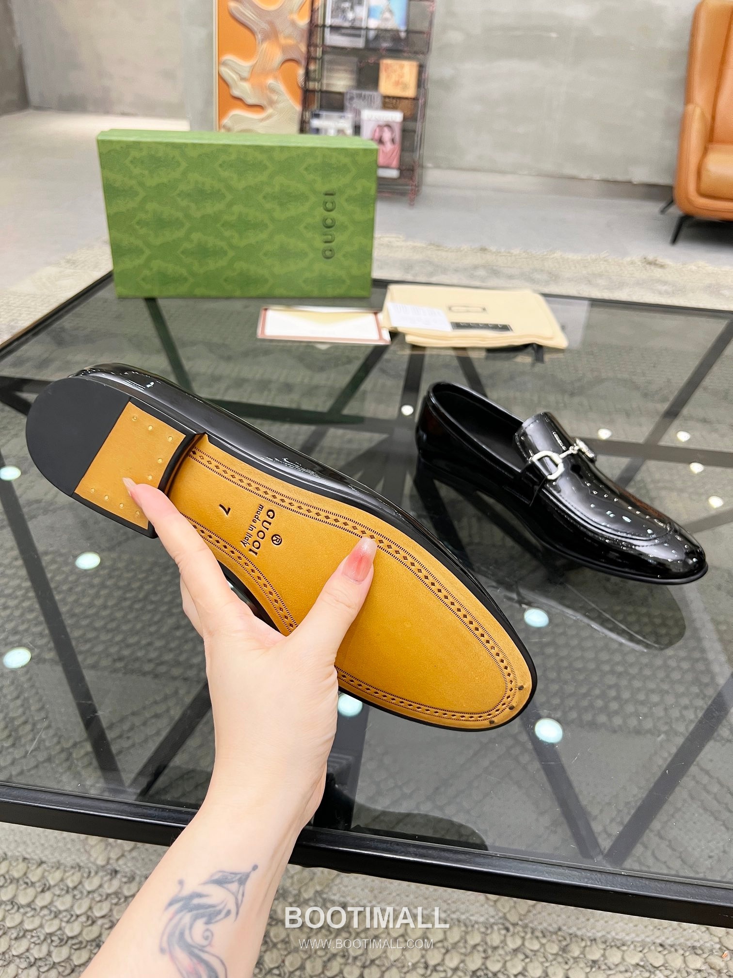 Gucci Italian Leather Derby Calfskin Leather Black Dress Shoes 구찌 이탈리안 레더 더비 소가죽 블랙 드레스 슈즈 9