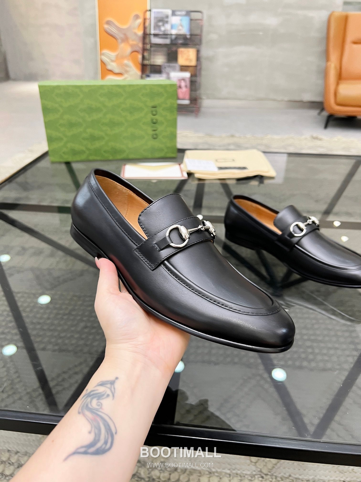 Gucci Italian Leather Derby Calfskin Leather Black Dress Shoes 구찌 이탈리안 레더 더비 소가죽 블랙 드레스 슈즈 4