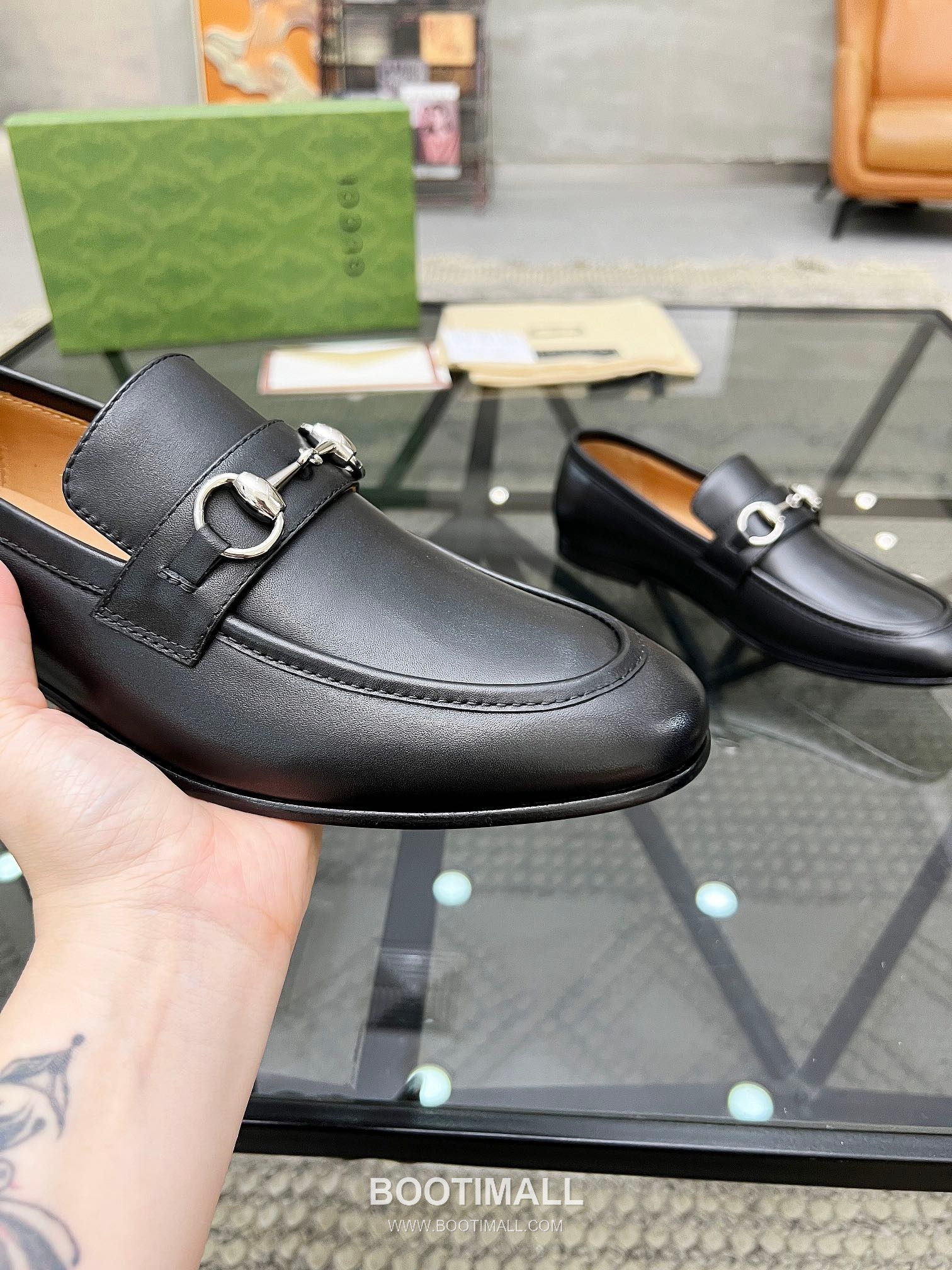 Gucci Italian Leather Derby Calfskin Leather Black Dress Shoes 구찌 이탈리안 레더 더비 소가죽 블랙 드레스 슈즈 6