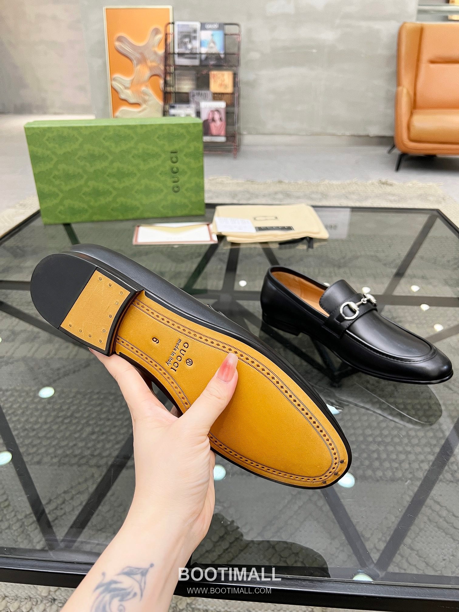 Gucci Italian Leather Derby Calfskin Leather Black Dress Shoes 구찌 이탈리안 레더 더비 소가죽 블랙 드레스 슈즈 9