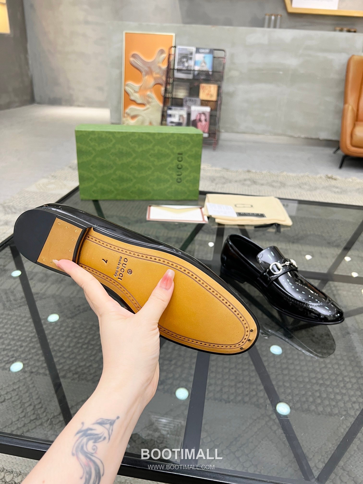 Gucci Italian Leather Derby Calfskin Leather Black Dress Shoes 구찌 이탈리안 레더 더비 소가죽 블랙 드레스 슈즈 9