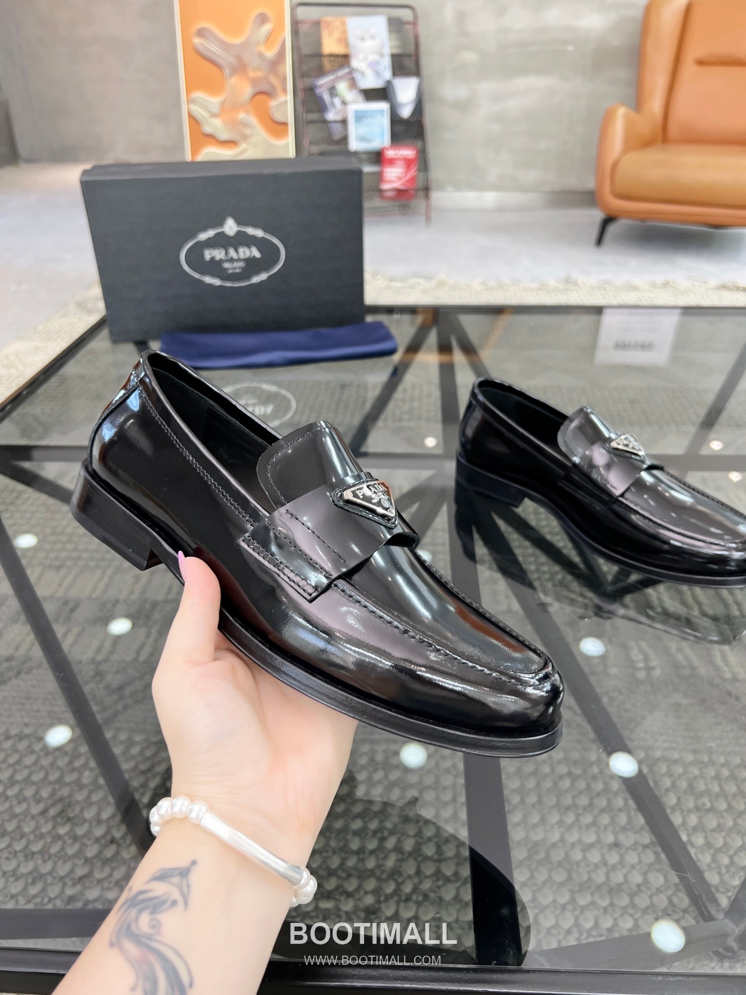 Prada Italian Calfskin Derby Calfskin Leather Dress Shoes 이탈리안 송아지가죽 더비 송아지가죽 드레스 슈즈 5