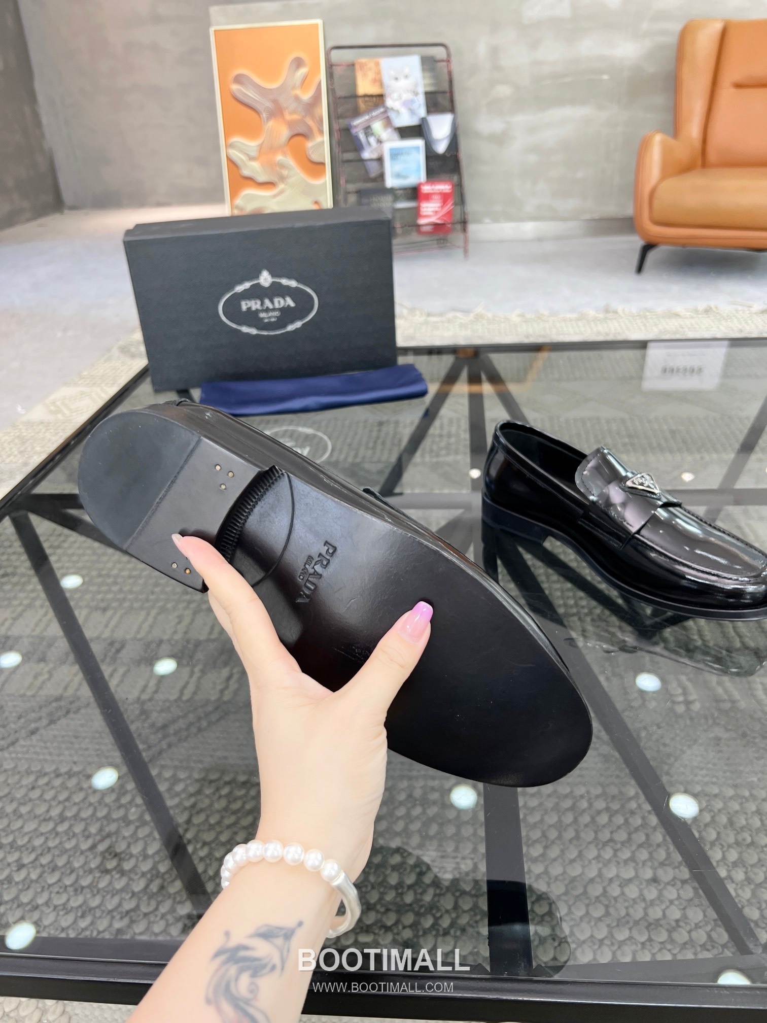 Prada Italian Calfskin Derby Calfskin Leather Dress Shoes 이탈리안 송아지가죽 더비 송아지가죽 드레스 슈즈 9