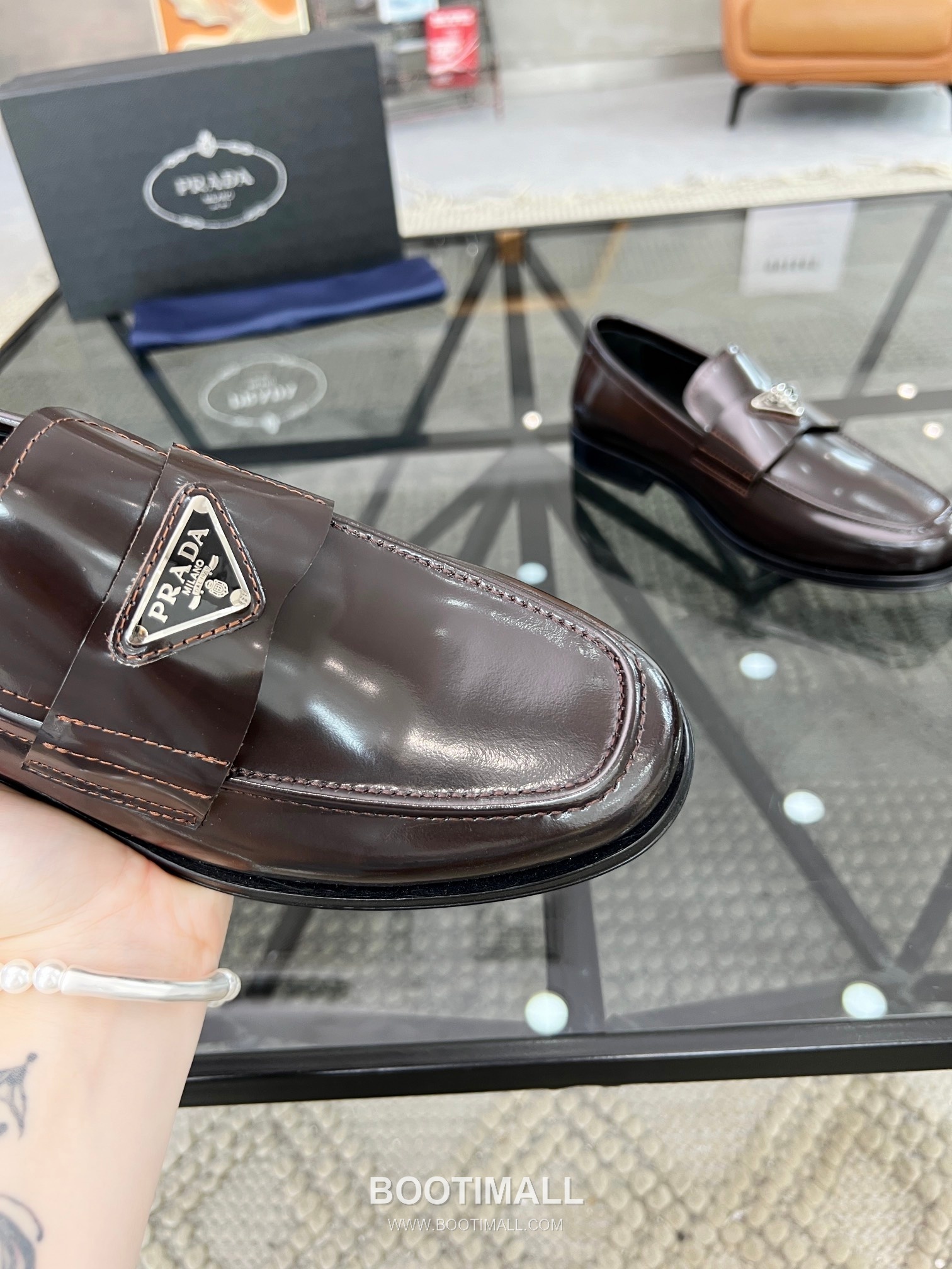Prada Italian Calfskin Derby Calfskin Leather Dress Shoes 이탈리안 송아지가죽 더비 송아지가죽 드레스 슈즈 6