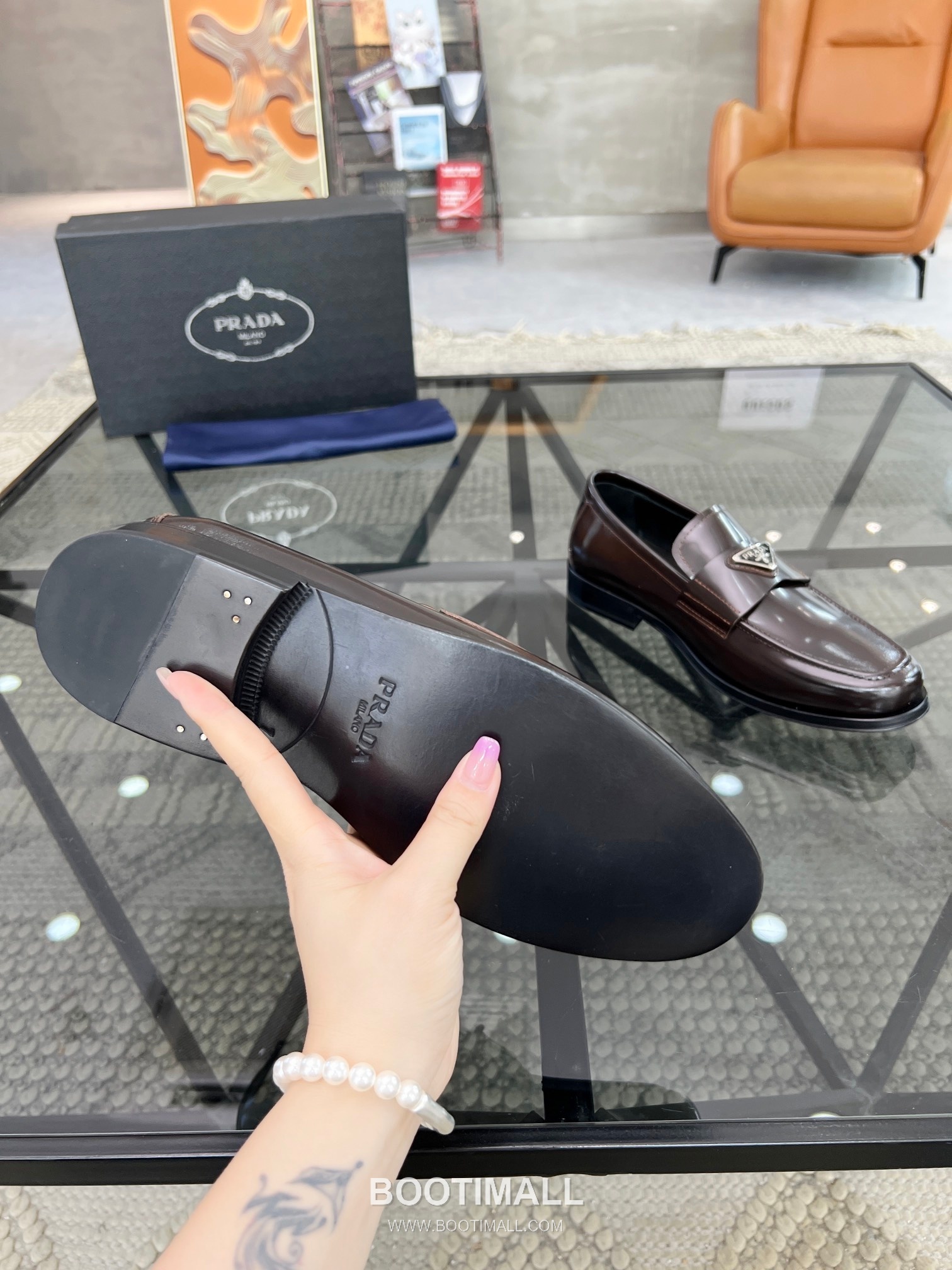 Prada Italian Calfskin Derby Calfskin Leather Dress Shoes 이탈리안 송아지가죽 더비 송아지가죽 드레스 슈즈 9