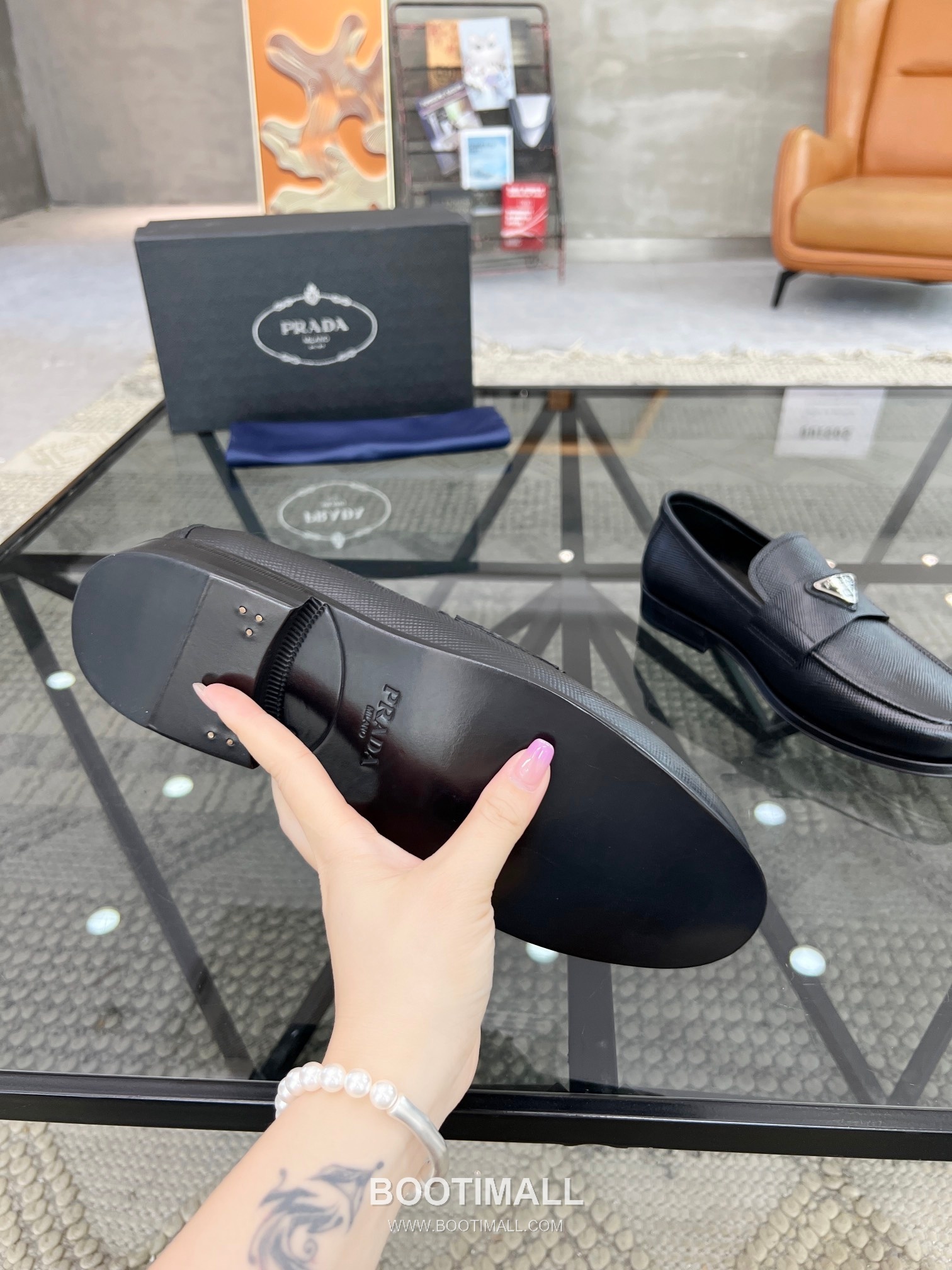Prada Italian Calfskin Derby Calfskin Leather Dress Shoes 이탈리안 송아지가죽 더비 송아지가죽 드레스 슈즈 9