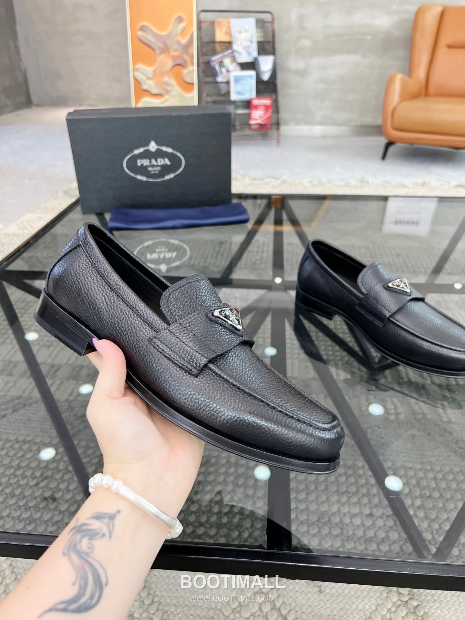 Prada Italian Calfskin Derby Calfskin Leather Dress Shoes 이탈리안 송아지가죽 더비 송아지가죽 드레스 슈즈 4