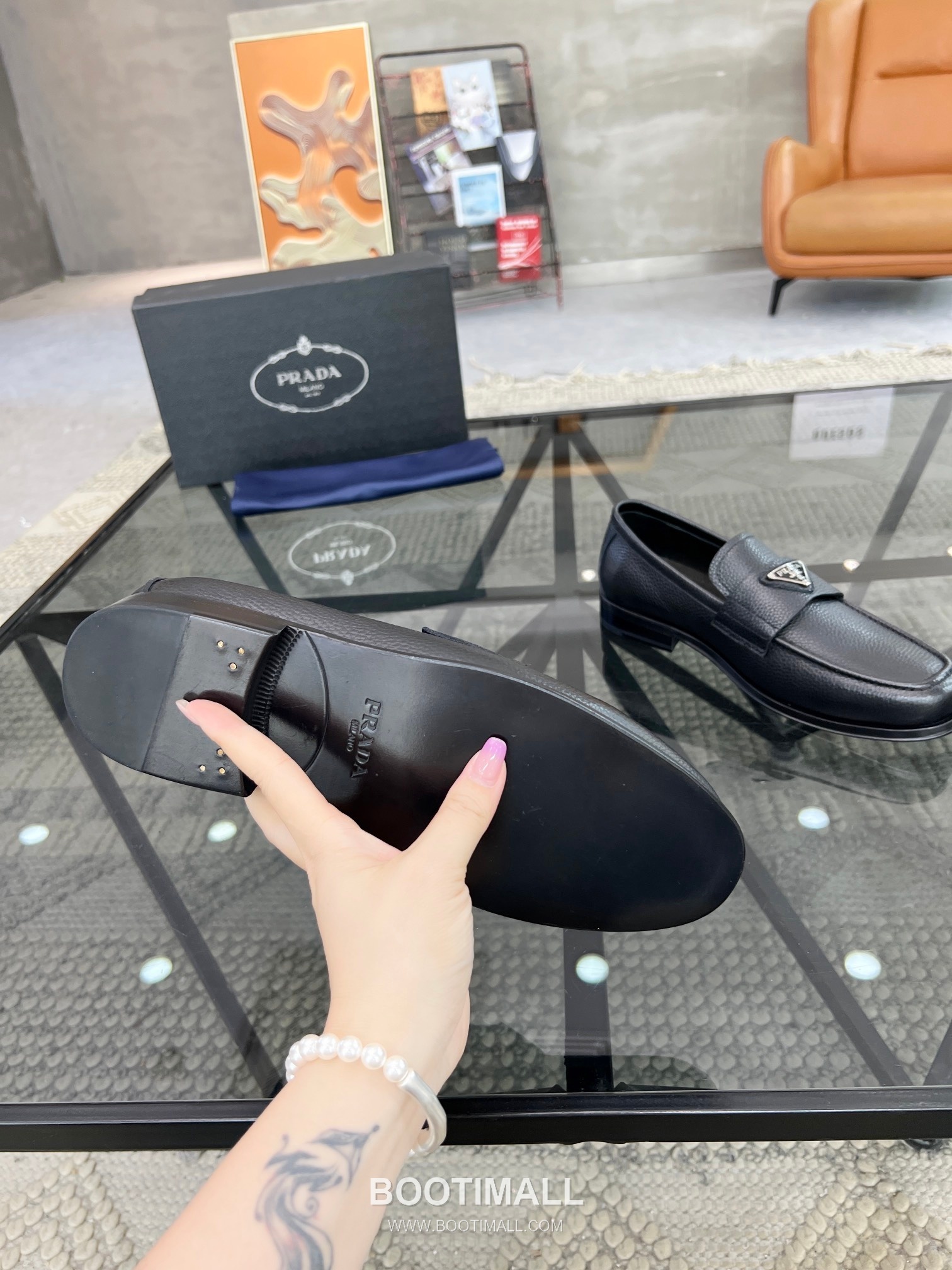 Prada Italian Calfskin Derby Calfskin Leather Dress Shoes 이탈리안 송아지가죽 더비 송아지가죽 드레스 슈즈 9