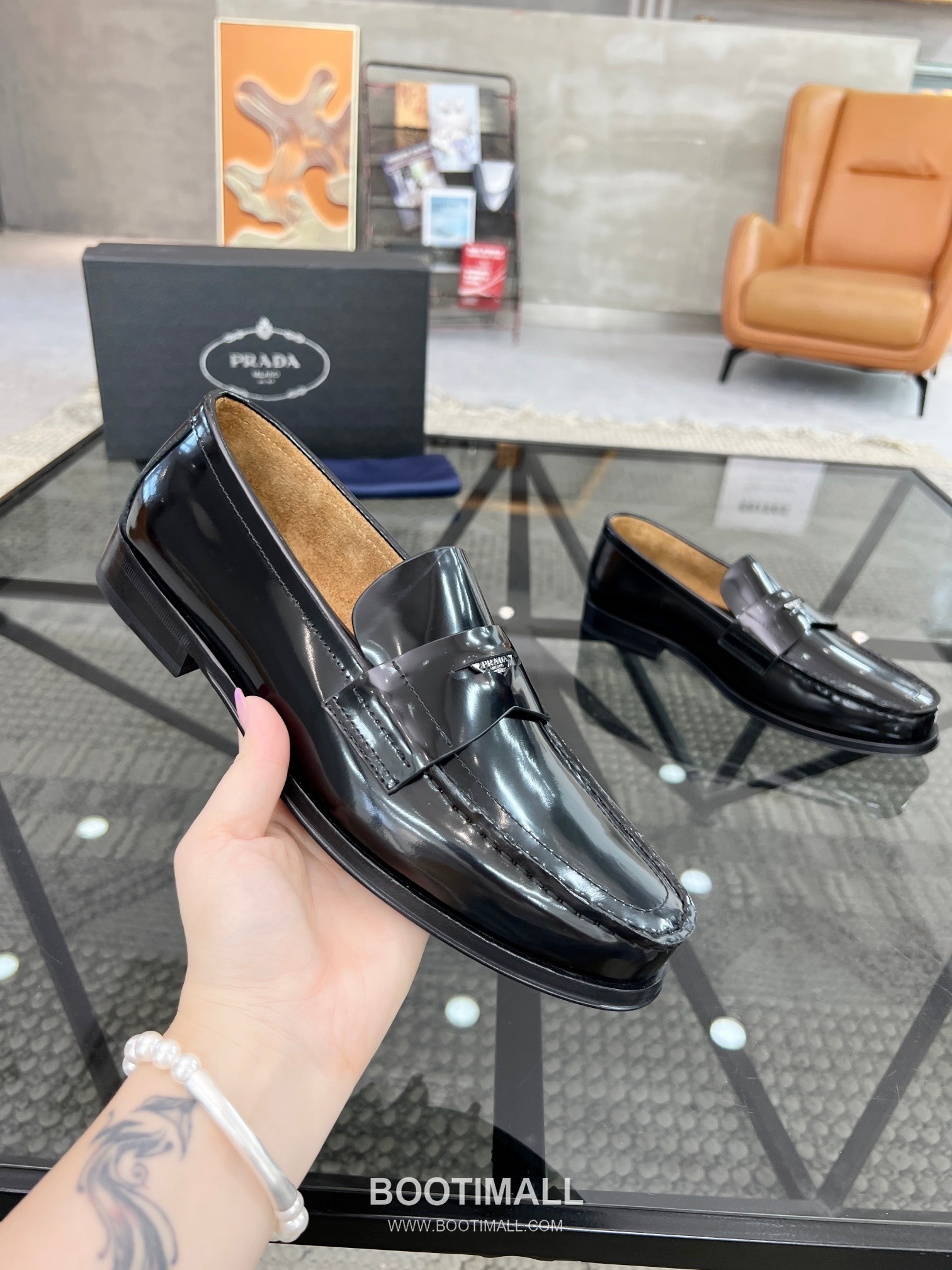 Prada Italian Calfskin Derby Calfskin Leather Dress Shoes 이탈리안 송아지가죽 더비 송아지가죽 드레스 슈즈 4