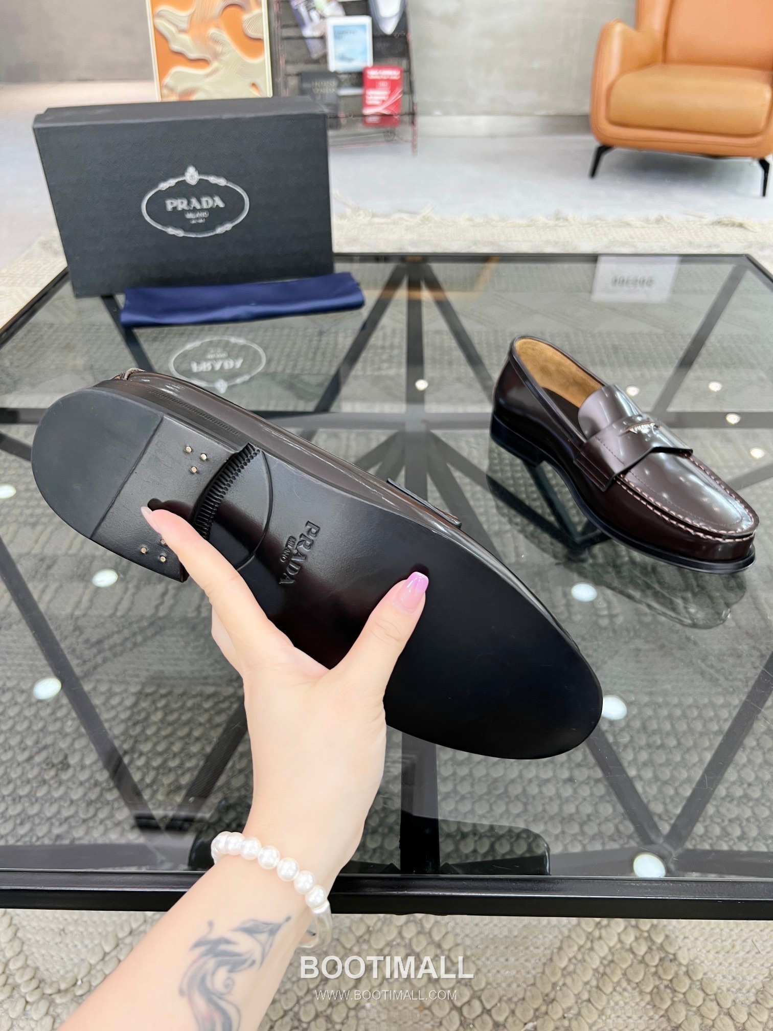 Prada Italian Calfskin Derby Calfskin Leather Dress Shoes 이탈리안 송아지가죽 더비 송아지가죽 드레스 슈즈 9