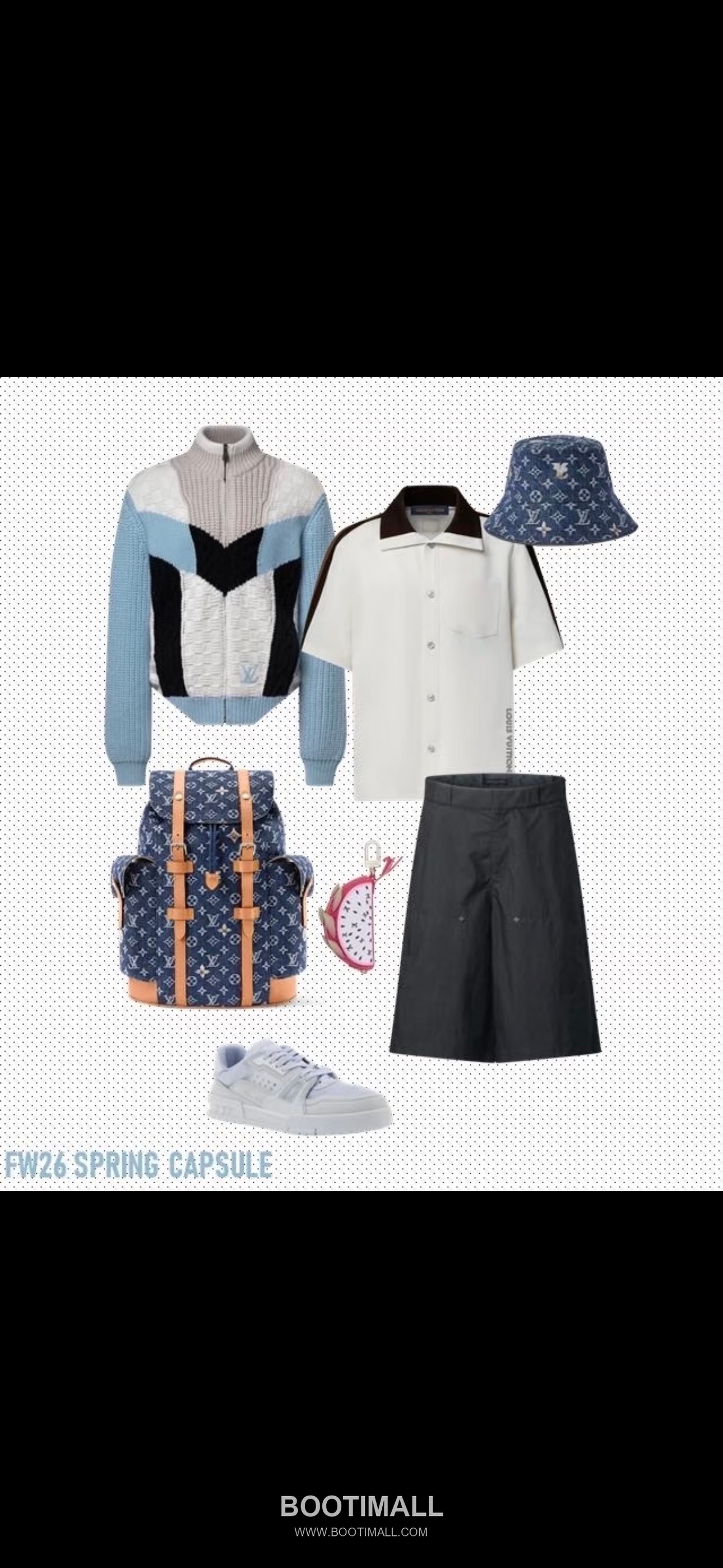 Louis Vuitton Damier Jacquard Zip Knit Cotton Nylon Light Blue Jacket 루이비통 다미에 자카드 집 니트 코튼 나일론 라이트 블루 자켓 1