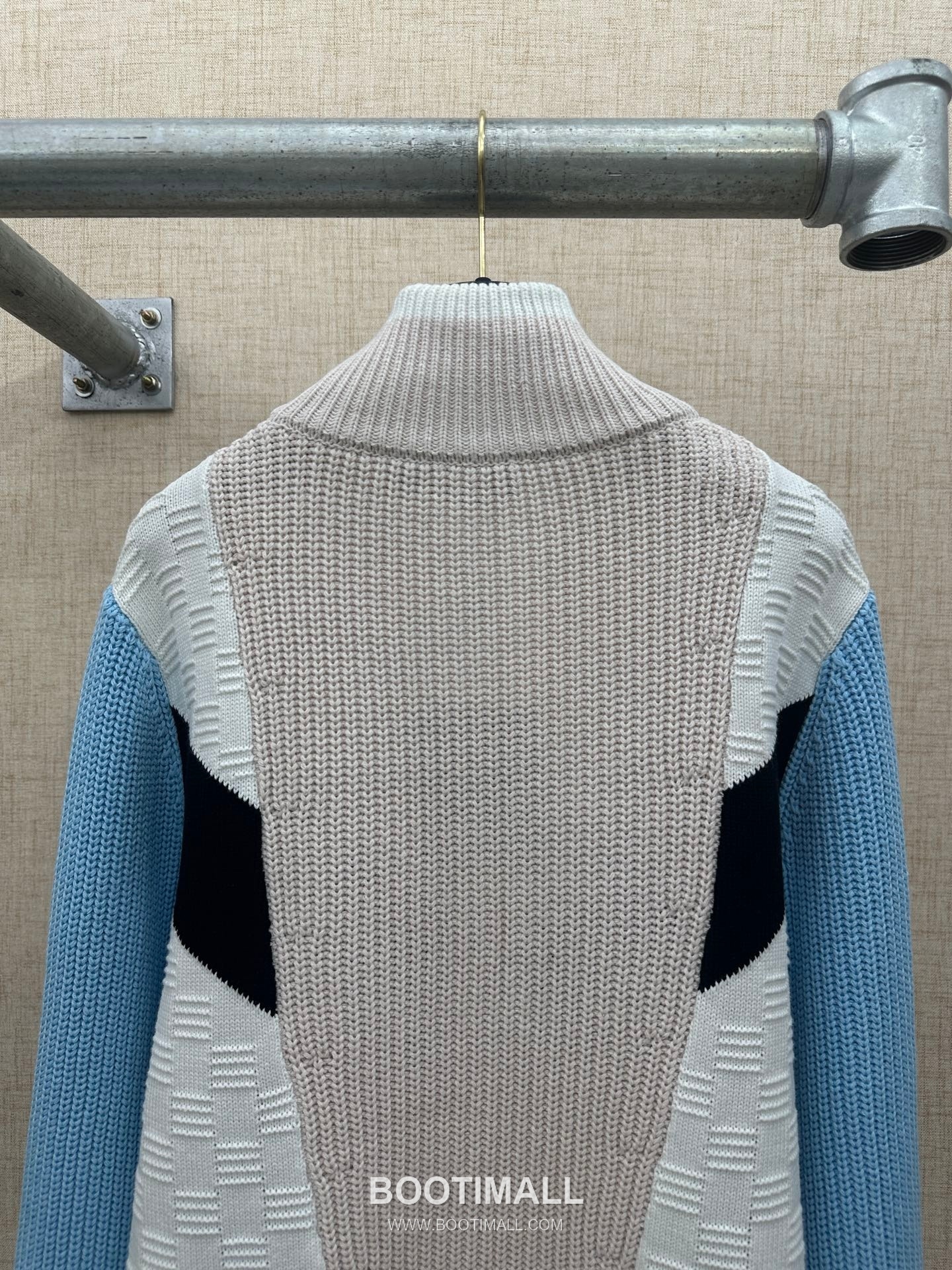 Louis Vuitton Damier Jacquard Zip Knit Cotton Nylon Light Blue Jacket 루이비통 다미에 자카드 집 니트 코튼 나일론 라이트 블루 자켓 12