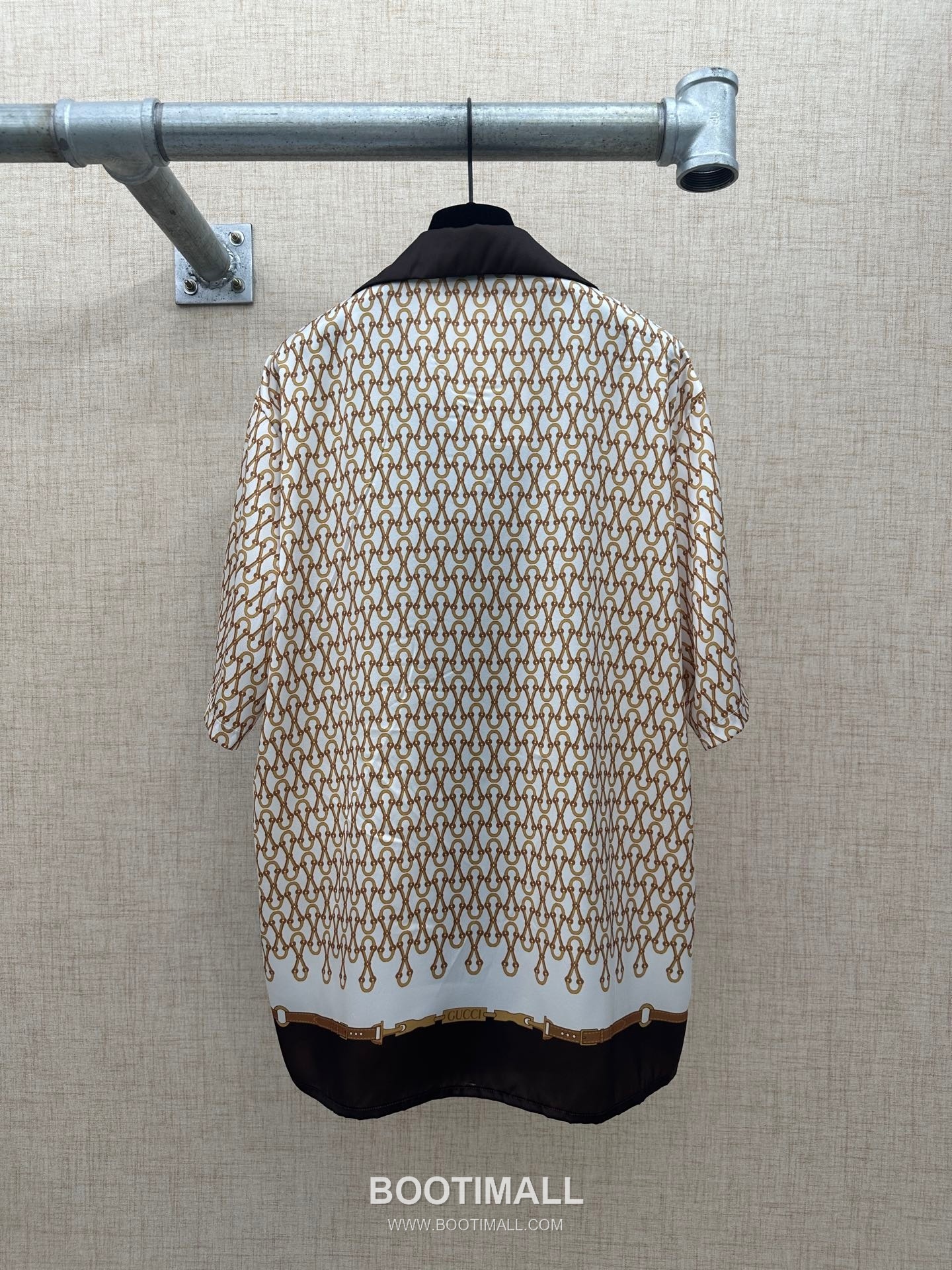 Gucci Horsebit Print Cuban Shirt Polyamide Brown 구찌 홀스빗 프린트 쿠반 셔츠 폴리아미드 브라운 7