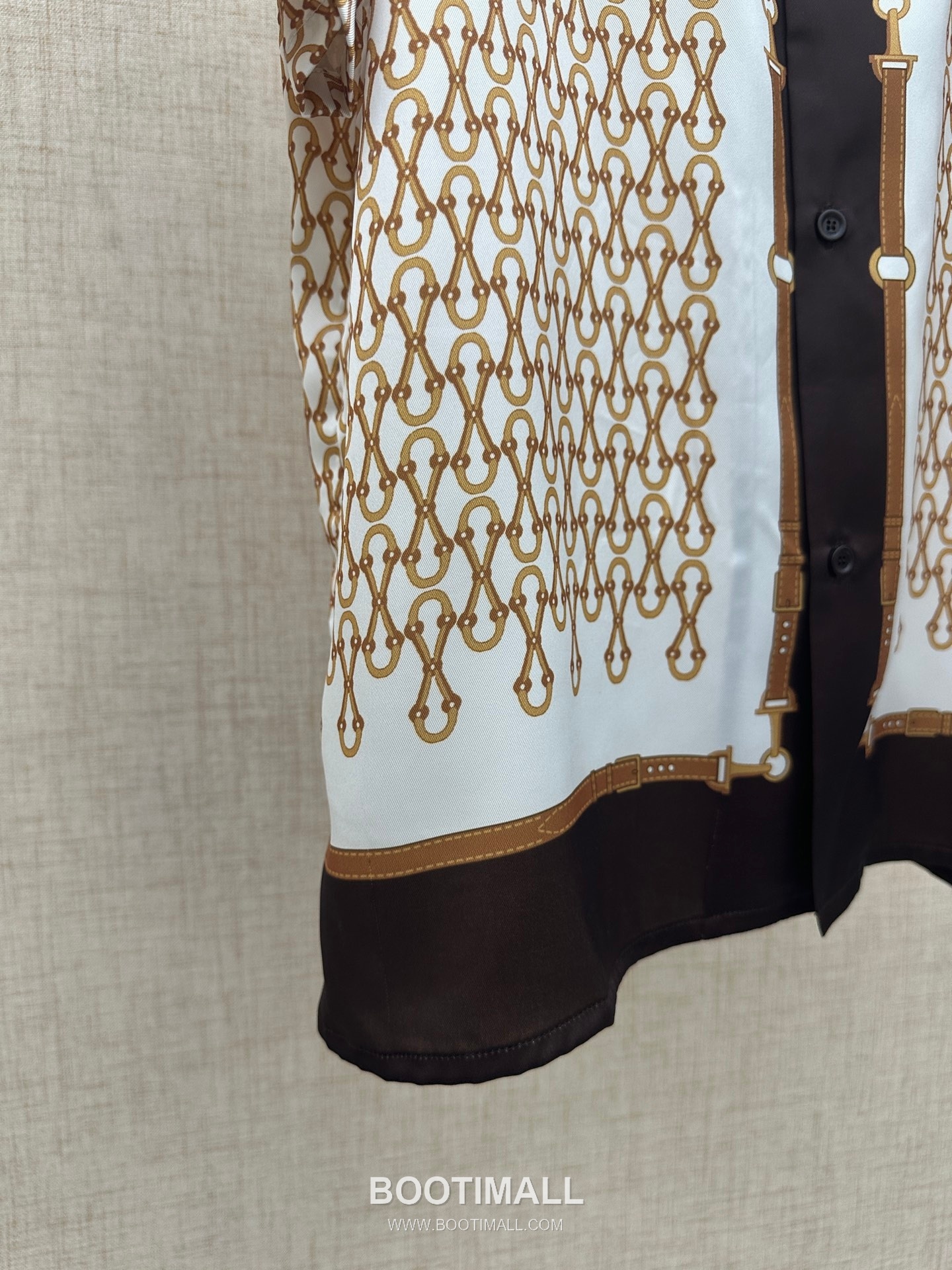 Gucci Horsebit Print Cuban Shirt Polyamide Brown 구찌 홀스빗 프린트 쿠반 셔츠 폴리아미드 브라운 10