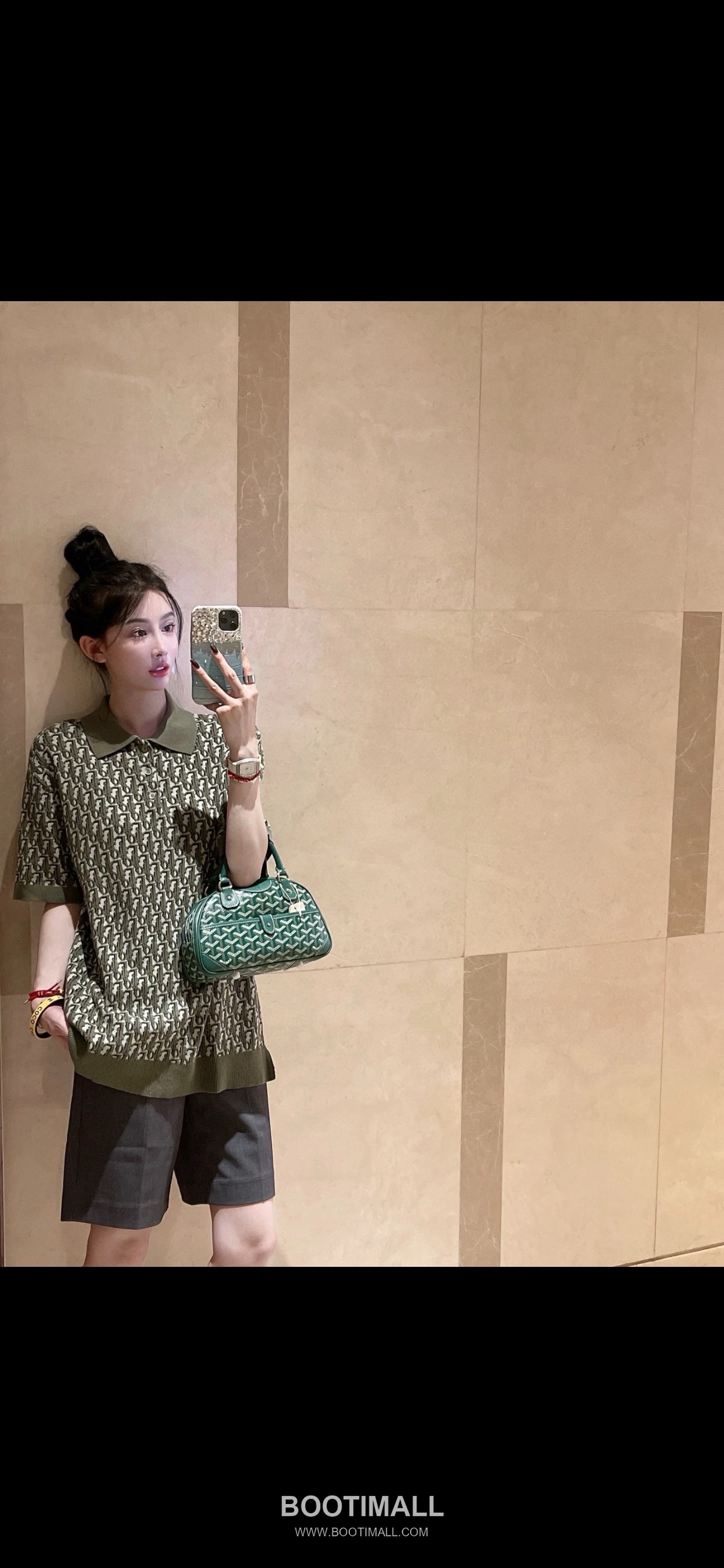 Louis Vuitton Oblique Jacquard Polo Cotton Olive Green Polo Shirt 루이비통 오블리크 자카드 폴로 코튼 올리브 그린 폴로 셔츠 6