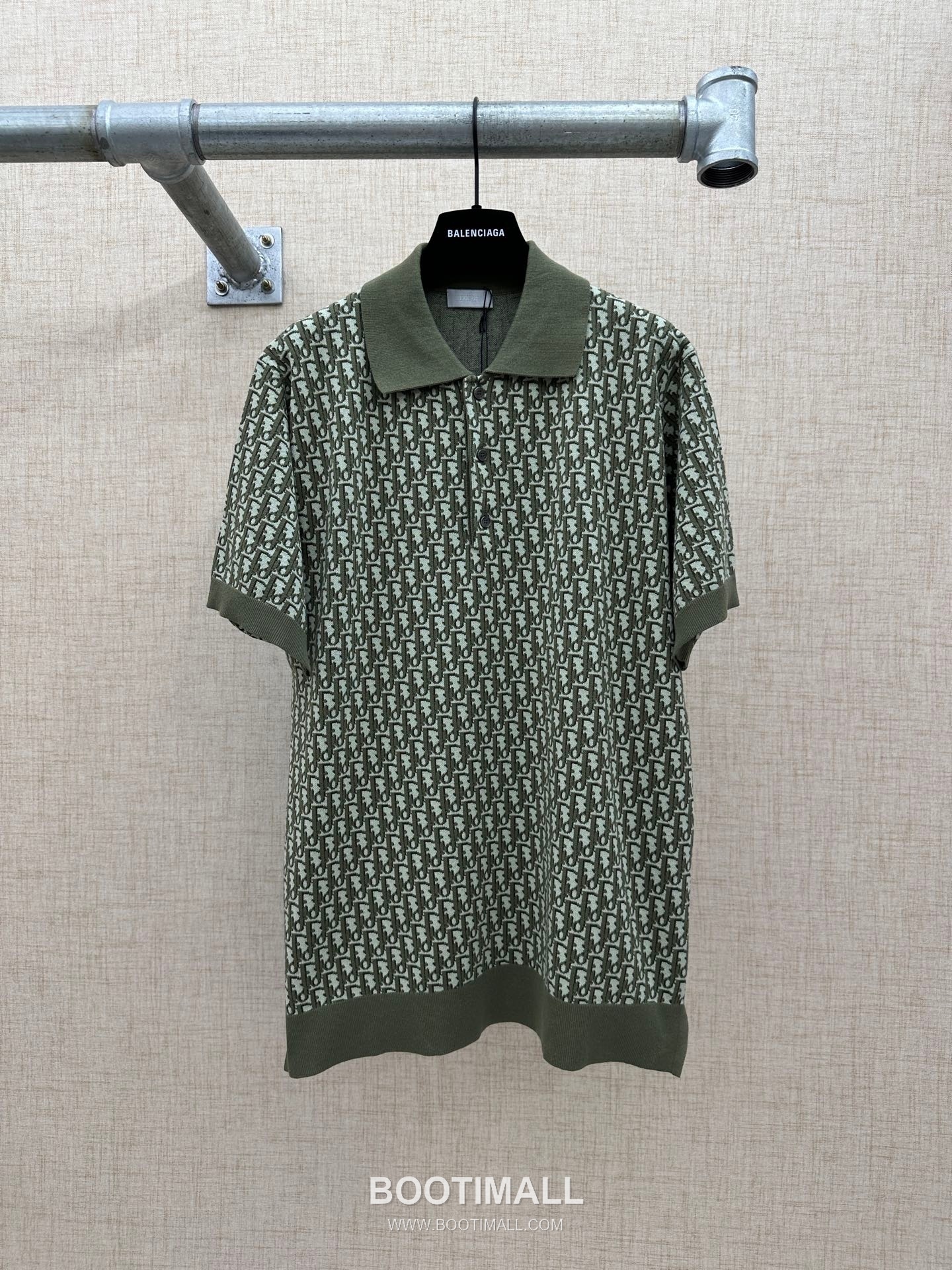 Louis Vuitton Oblique Jacquard Polo Cotton Olive Green Polo Shirt 루이비통 오블리크 자카드 폴로 코튼 올리브 그린 폴로 셔츠 10
