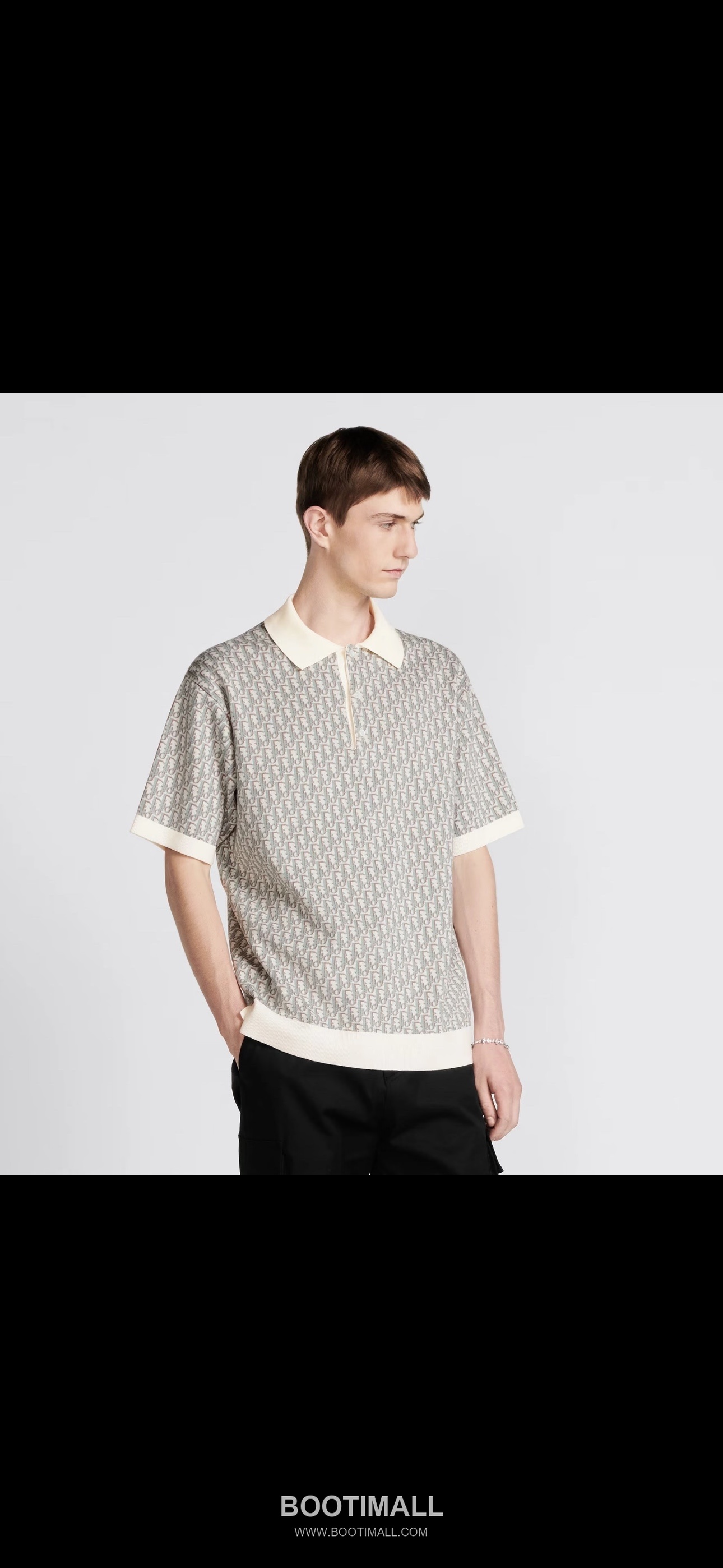 Louis Vuitton Oblique Jacquard Polo Cotton Beige Polo Shirt 루이비통 오블리크 자카드 폴로 코튼 베이지 폴로 셔츠 2