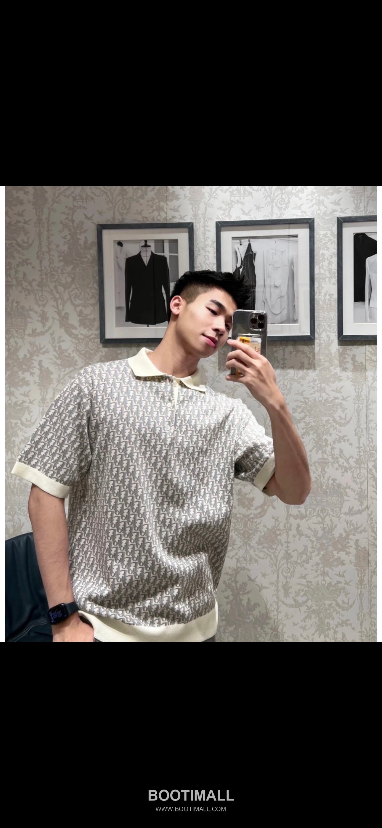 Louis Vuitton Oblique Jacquard Polo Cotton Beige Polo Shirt 루이비통 오블리크 자카드 폴로 코튼 베이지 폴로 셔츠 5