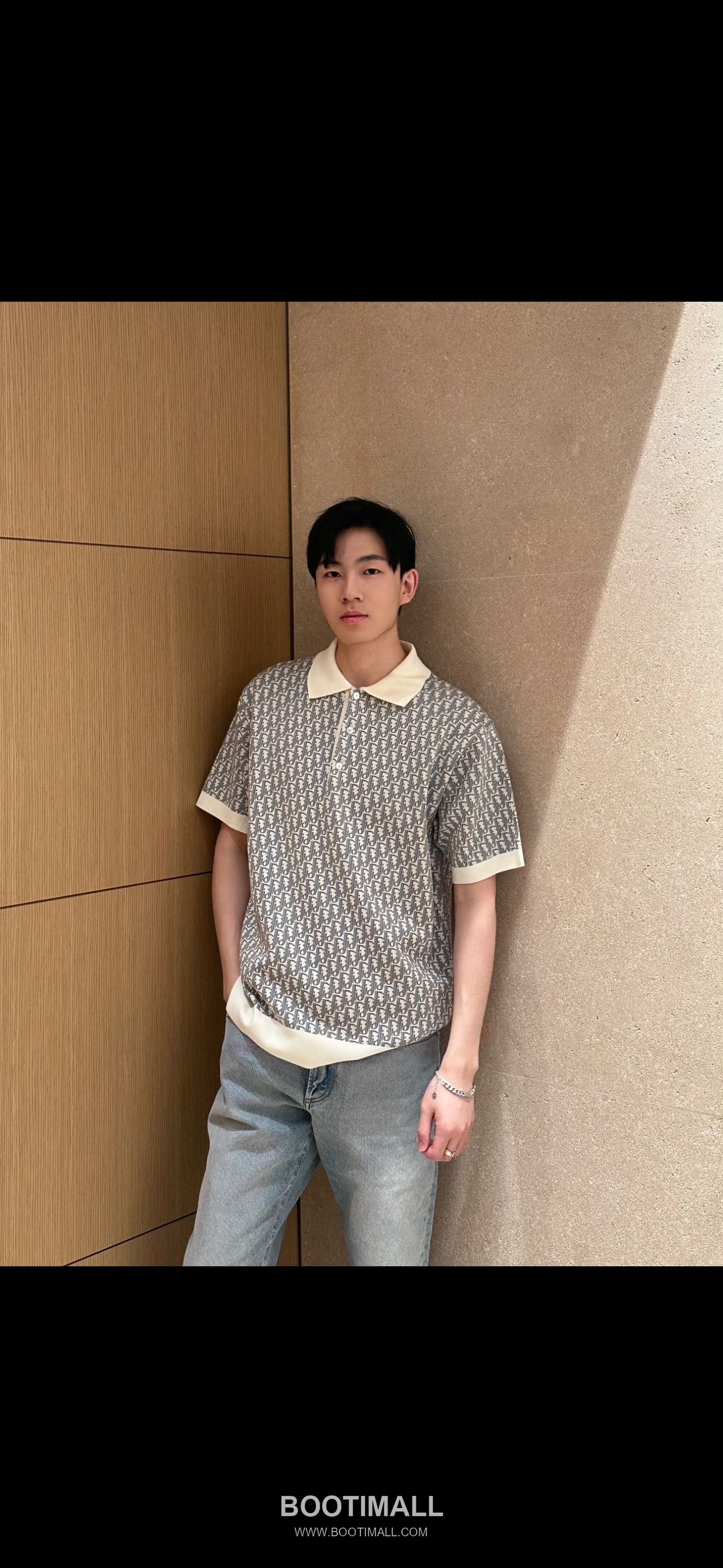 Louis Vuitton Oblique Jacquard Polo Cotton Beige Polo Shirt 루이비통 오블리크 자카드 폴로 코튼 베이지 폴로 셔츠 7