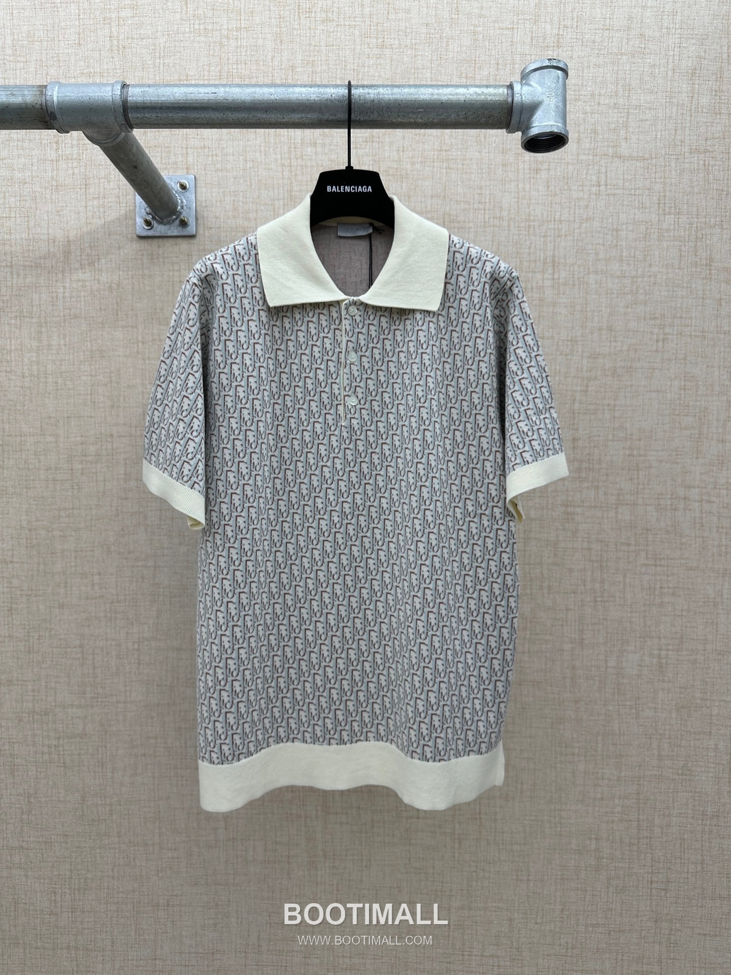 Louis Vuitton Oblique Jacquard Polo Cotton Beige Polo Shirt 루이비통 오블리크 자카드 폴로 코튼 베이지 폴로 셔츠 8