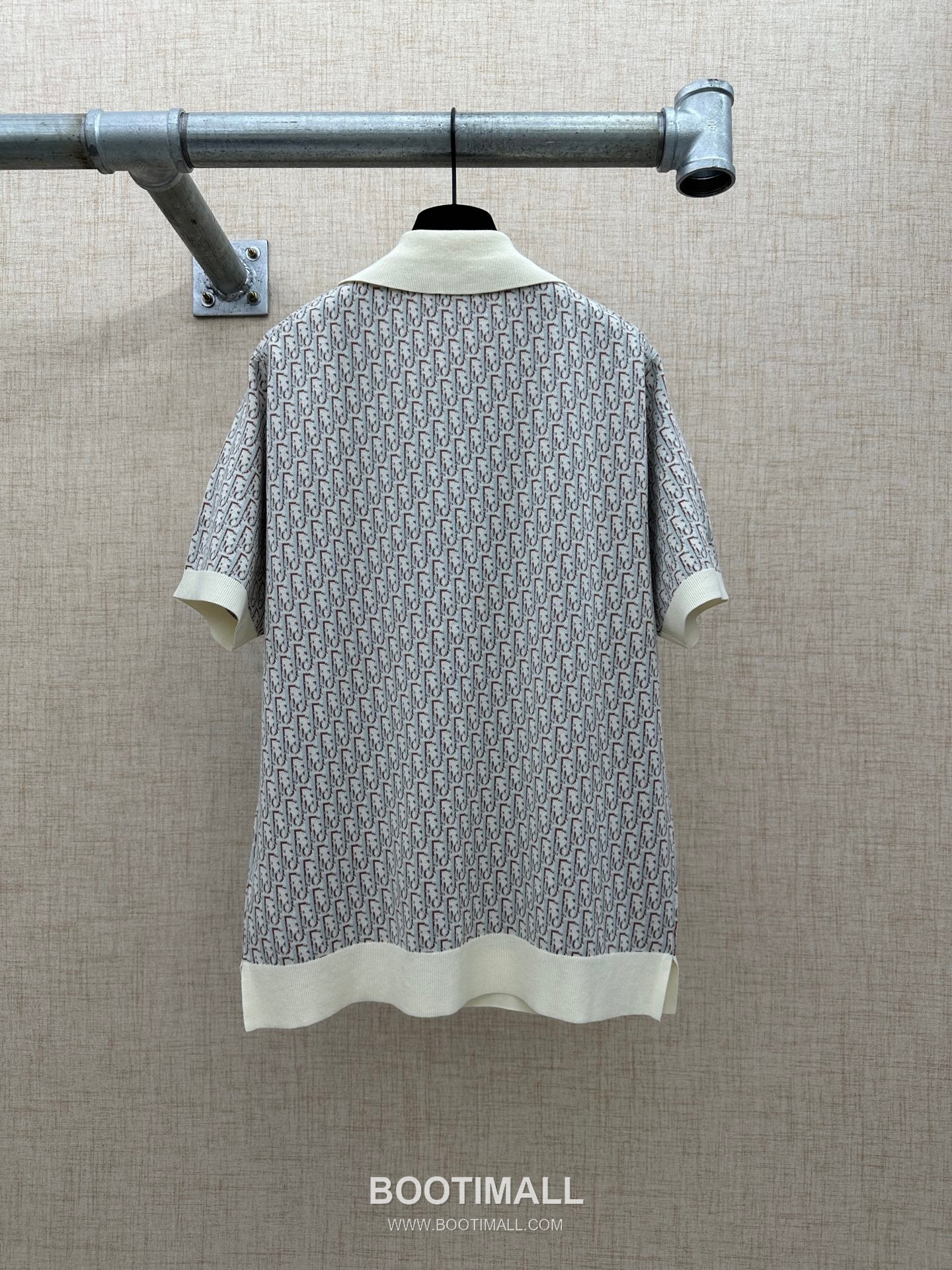 Louis Vuitton Oblique Jacquard Polo Cotton Beige Polo Shirt 루이비통 오블리크 자카드 폴로 코튼 베이지 폴로 셔츠 9