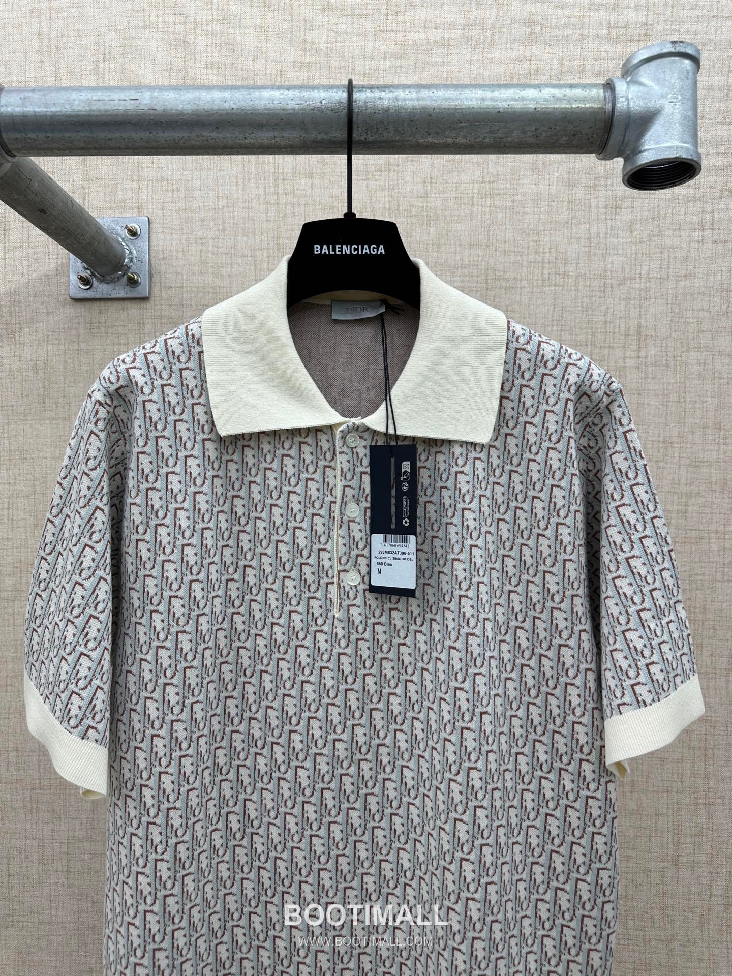 Louis Vuitton Oblique Jacquard Polo Cotton Beige Polo Shirt 루이비통 오블리크 자카드 폴로 코튼 베이지 폴로 셔츠 11
