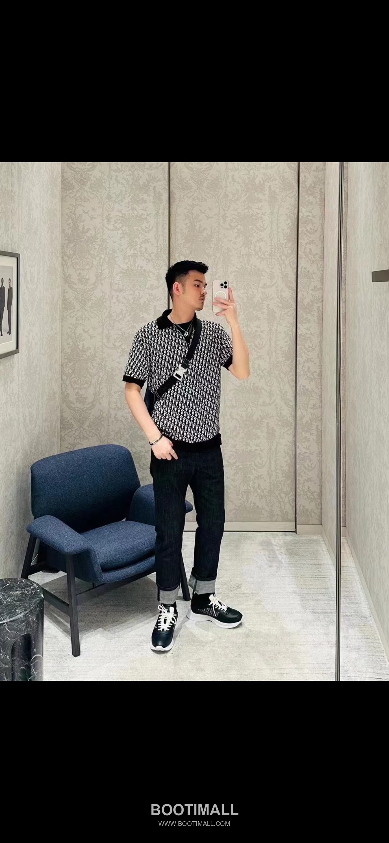 Louis Vuitton Oblique Jacquard Polo Cotton Beige Polo Shirt 루이비통 오블리크 자카드 폴로 코튼 베이지 폴로 셔츠 4