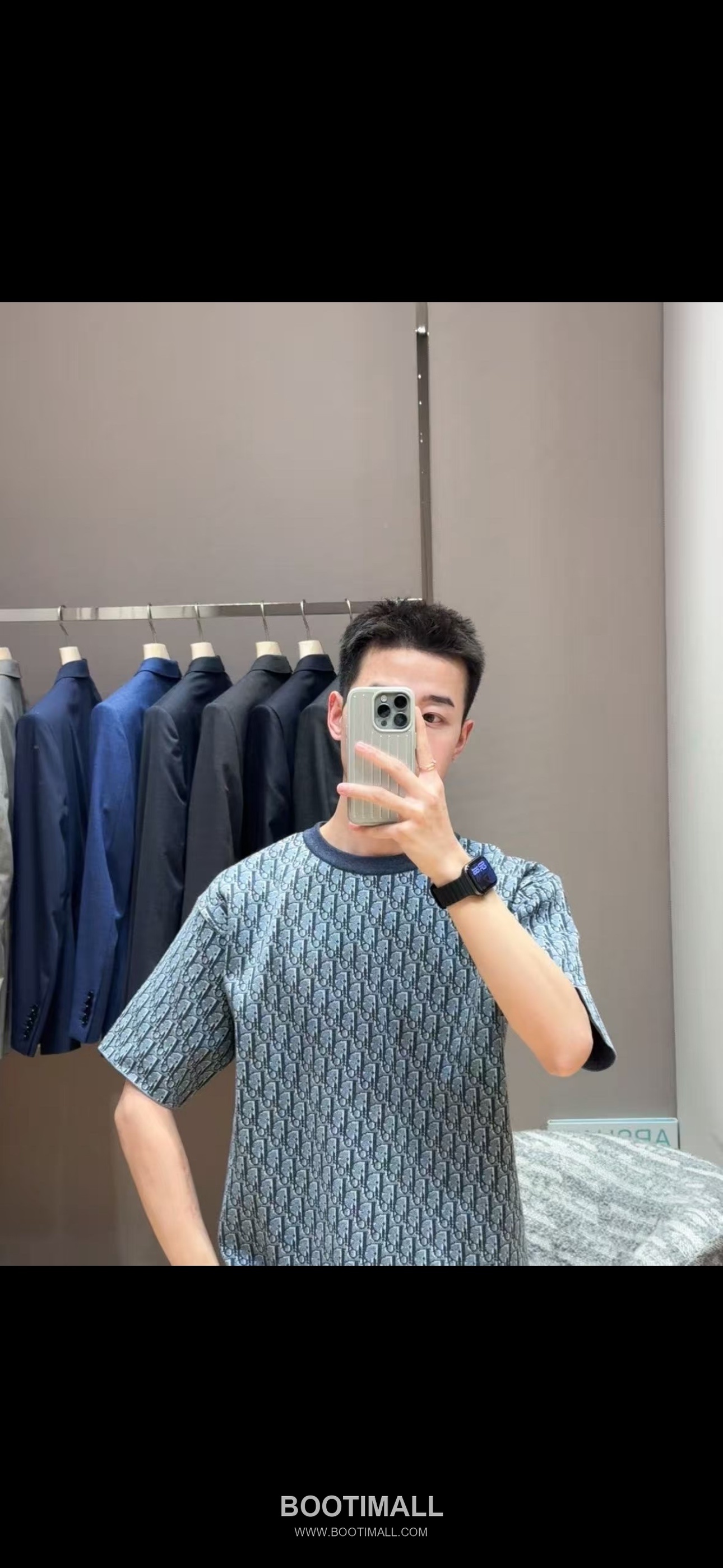 Louis Vuitton Oblique Jacquard Tee Cotton Blue T-Shirt 루이비통 오블리크 자카드 티 코튼 블루 반소매 티셔츠 2