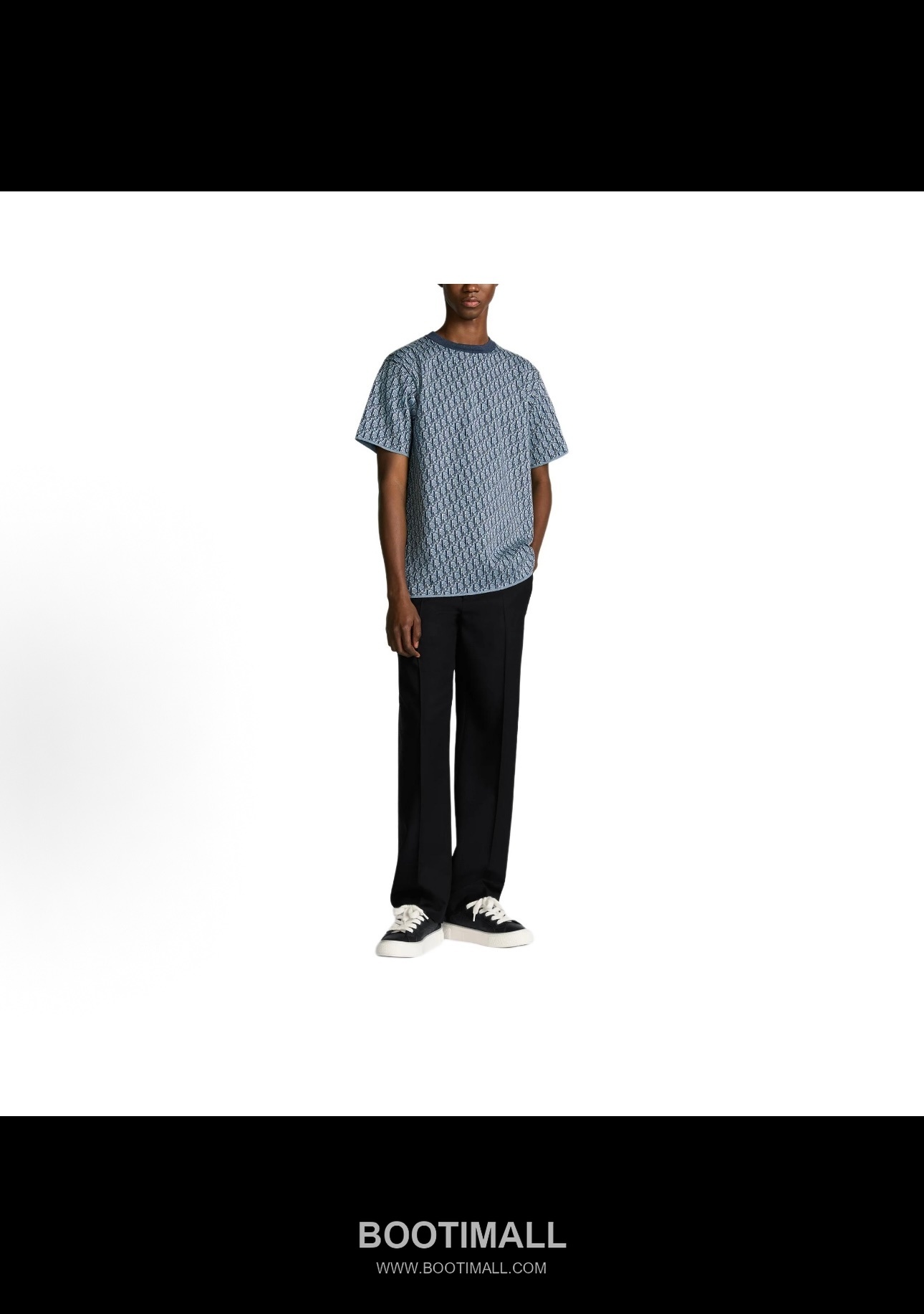 Louis Vuitton Oblique Jacquard Tee Cotton Blue T-Shirt 루이비통 오블리크 자카드 티 코튼 블루 반소매 티셔츠 6