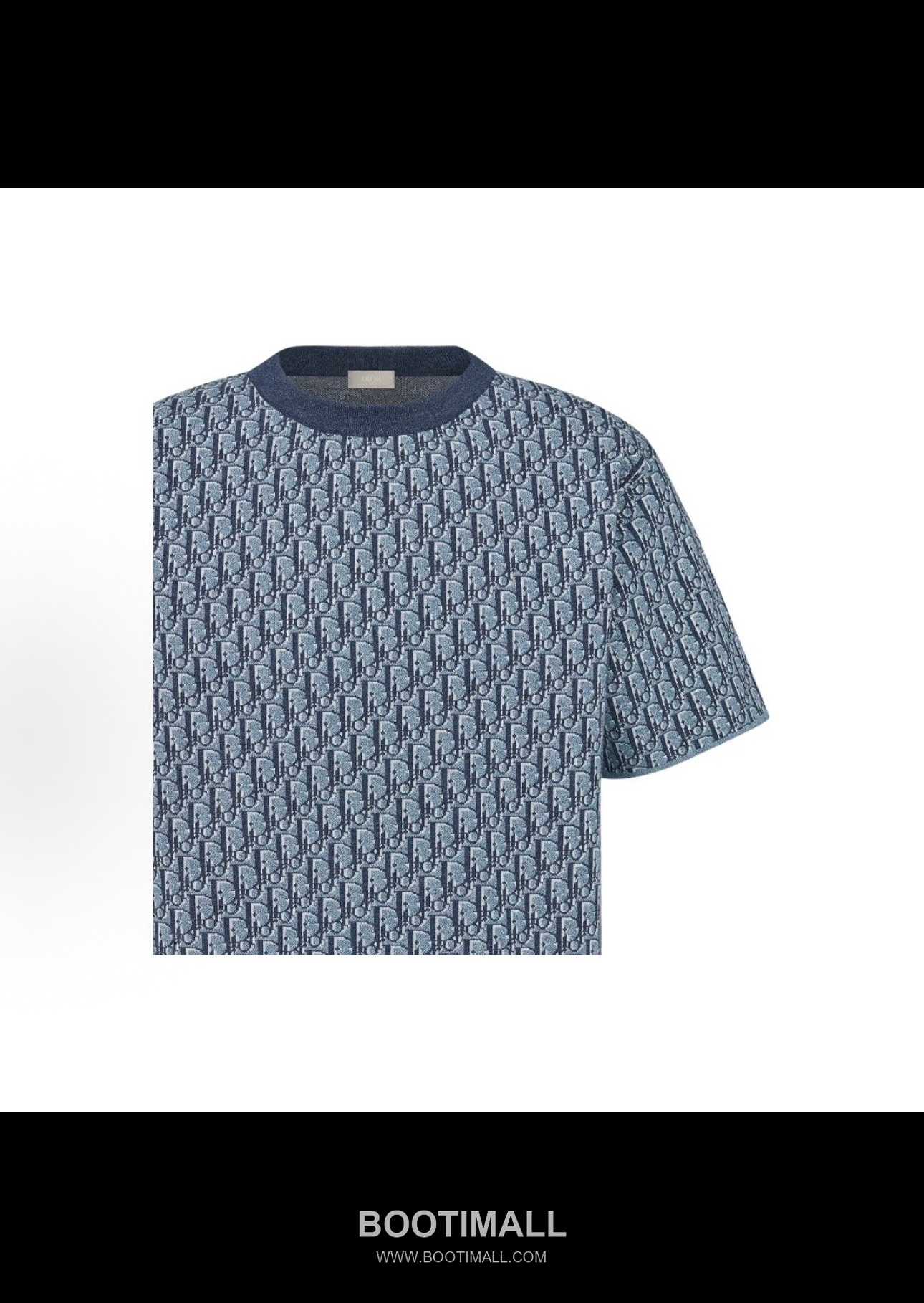 Louis Vuitton Oblique Jacquard Tee Cotton Blue T-Shirt 루이비통 오블리크 자카드 티 코튼 블루 반소매 티셔츠 8