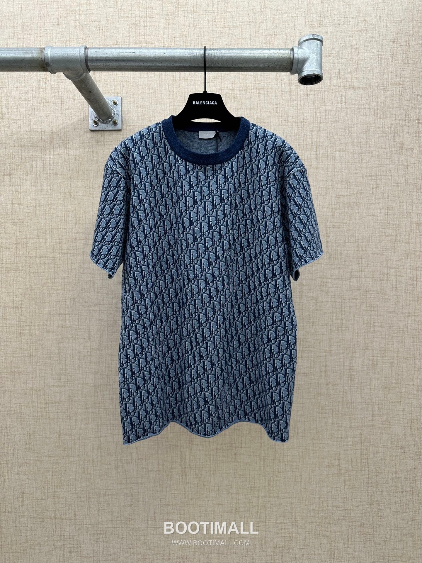 Louis Vuitton Oblique Jacquard Tee Cotton Blue T-Shirt 루이비통 오블리크 자카드 티 코튼 블루 반소매 티셔츠 9