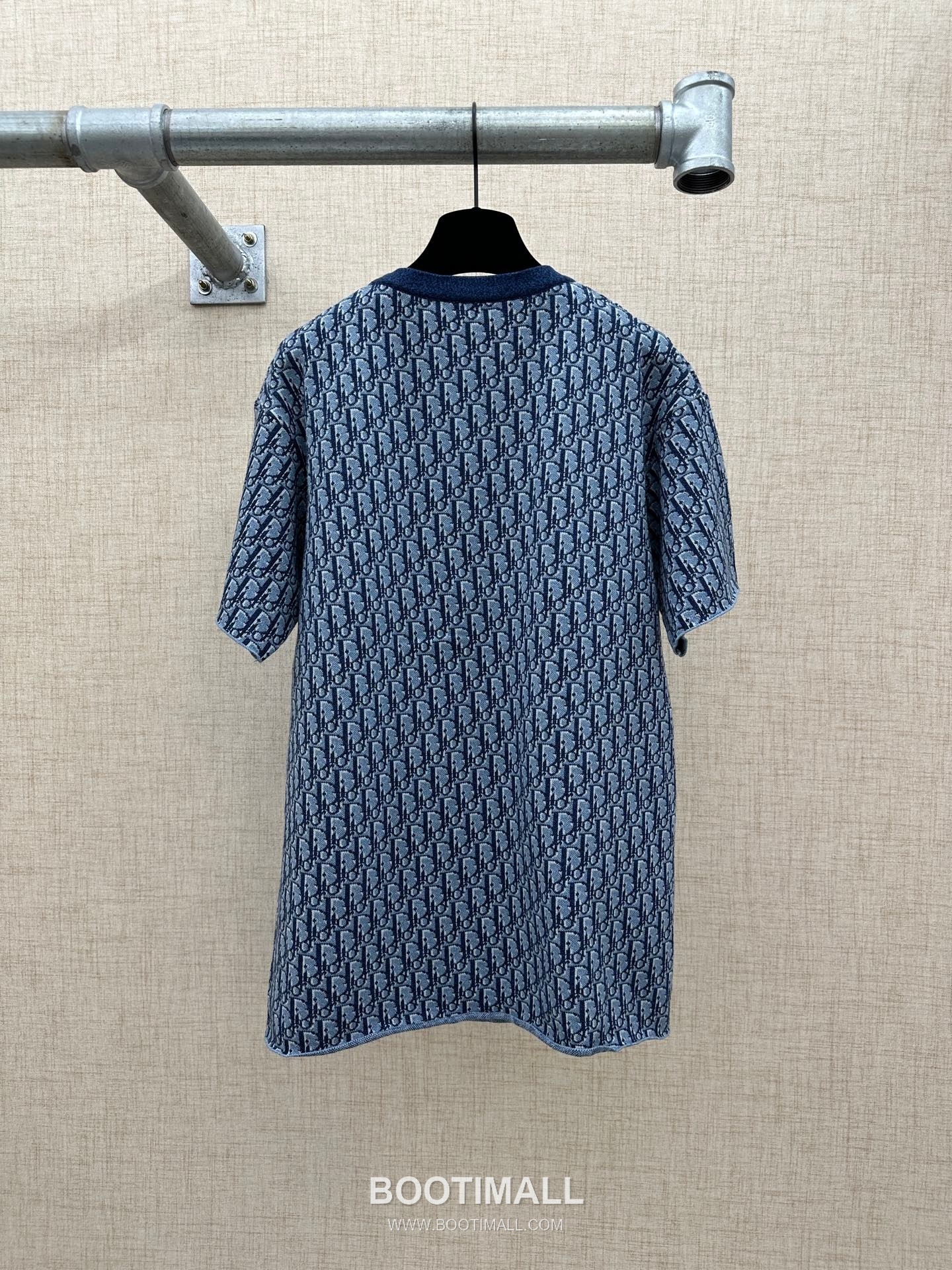 Louis Vuitton Oblique Jacquard Tee Cotton Blue T-Shirt 루이비통 오블리크 자카드 티 코튼 블루 반소매 티셔츠 10