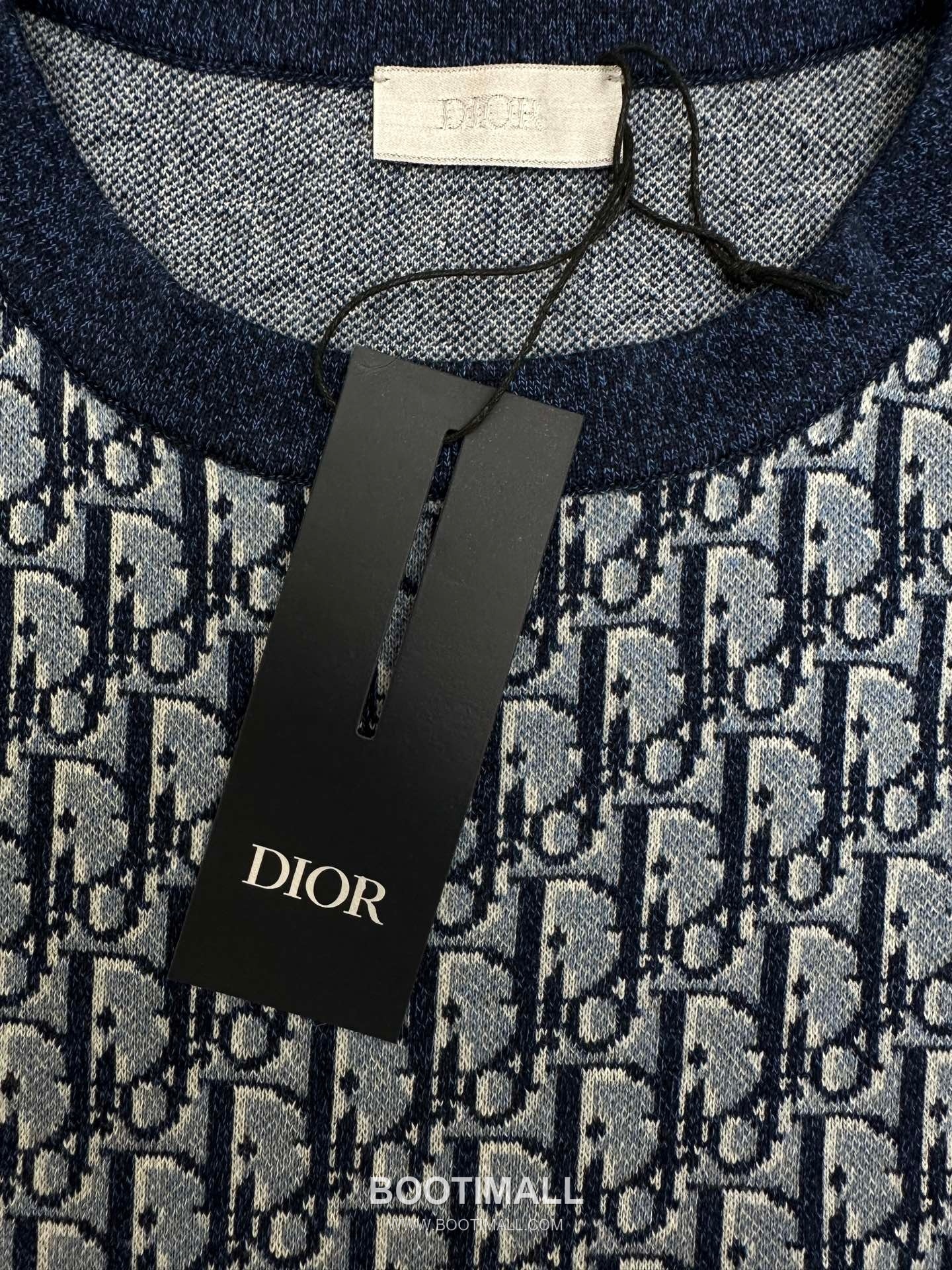 Louis Vuitton Oblique Jacquard Tee Cotton Blue T-Shirt 루이비통 오블리크 자카드 티 코튼 블루 반소매 티셔츠 12