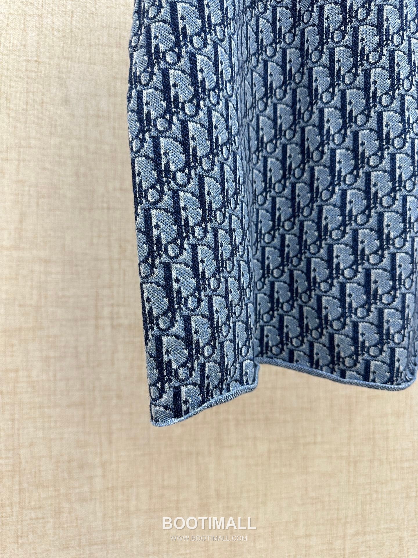 Louis Vuitton Oblique Jacquard Tee Cotton Blue T-Shirt 루이비통 오블리크 자카드 티 코튼 블루 반소매 티셔츠 13