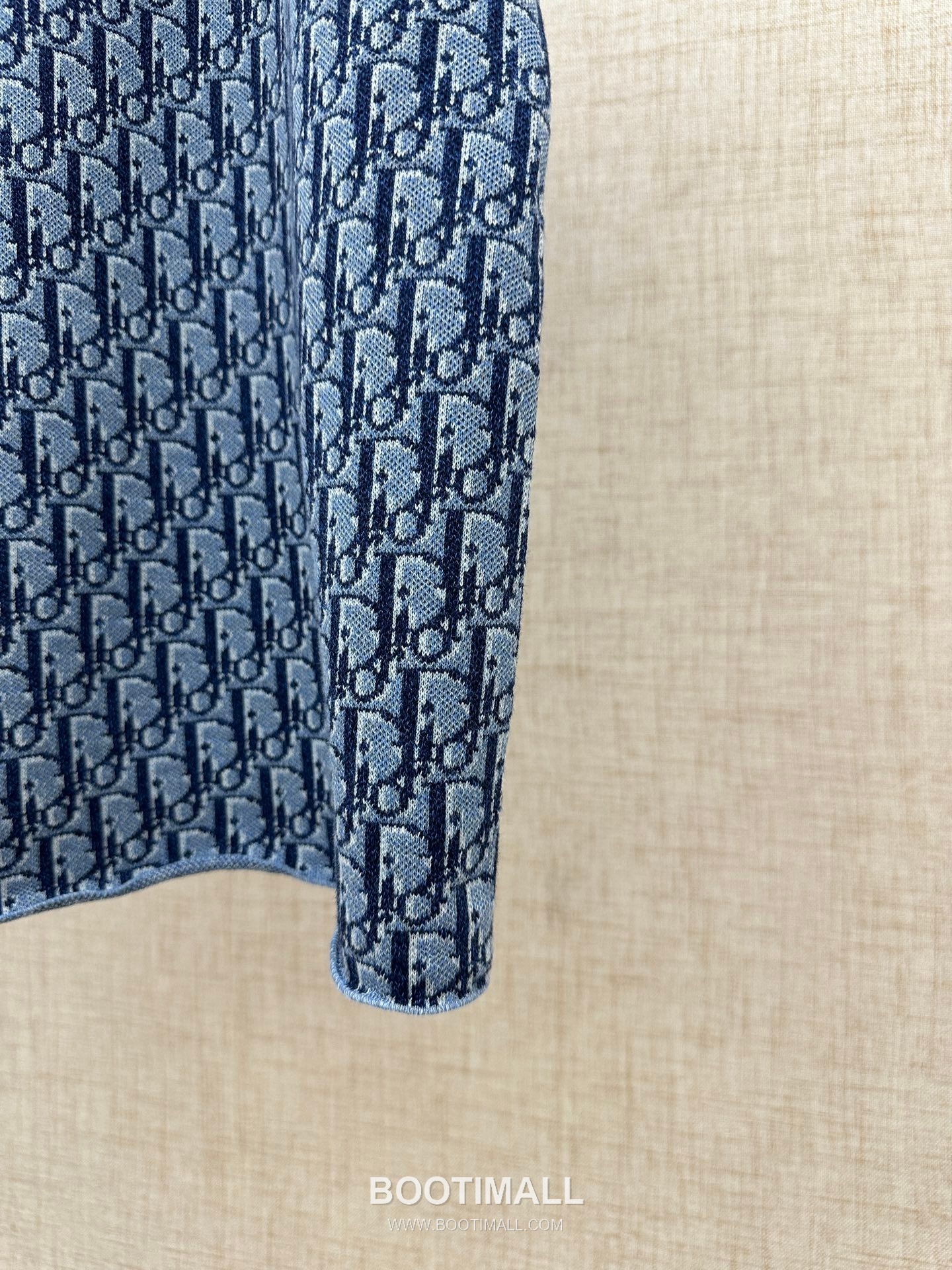 Louis Vuitton Oblique Jacquard Tee Cotton Blue T-Shirt 루이비통 오블리크 자카드 티 코튼 블루 반소매 티셔츠 14